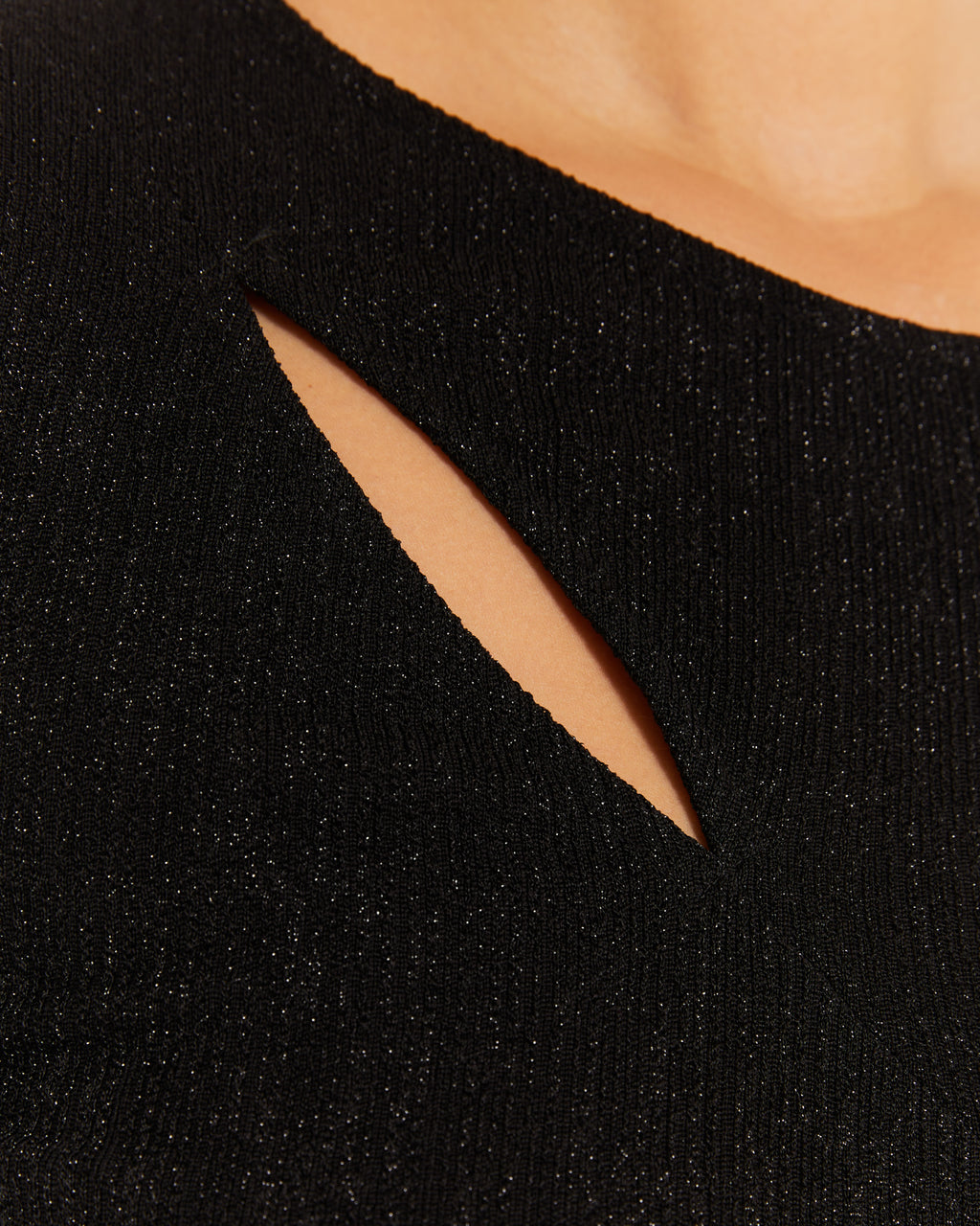 Vestido lurex cut out