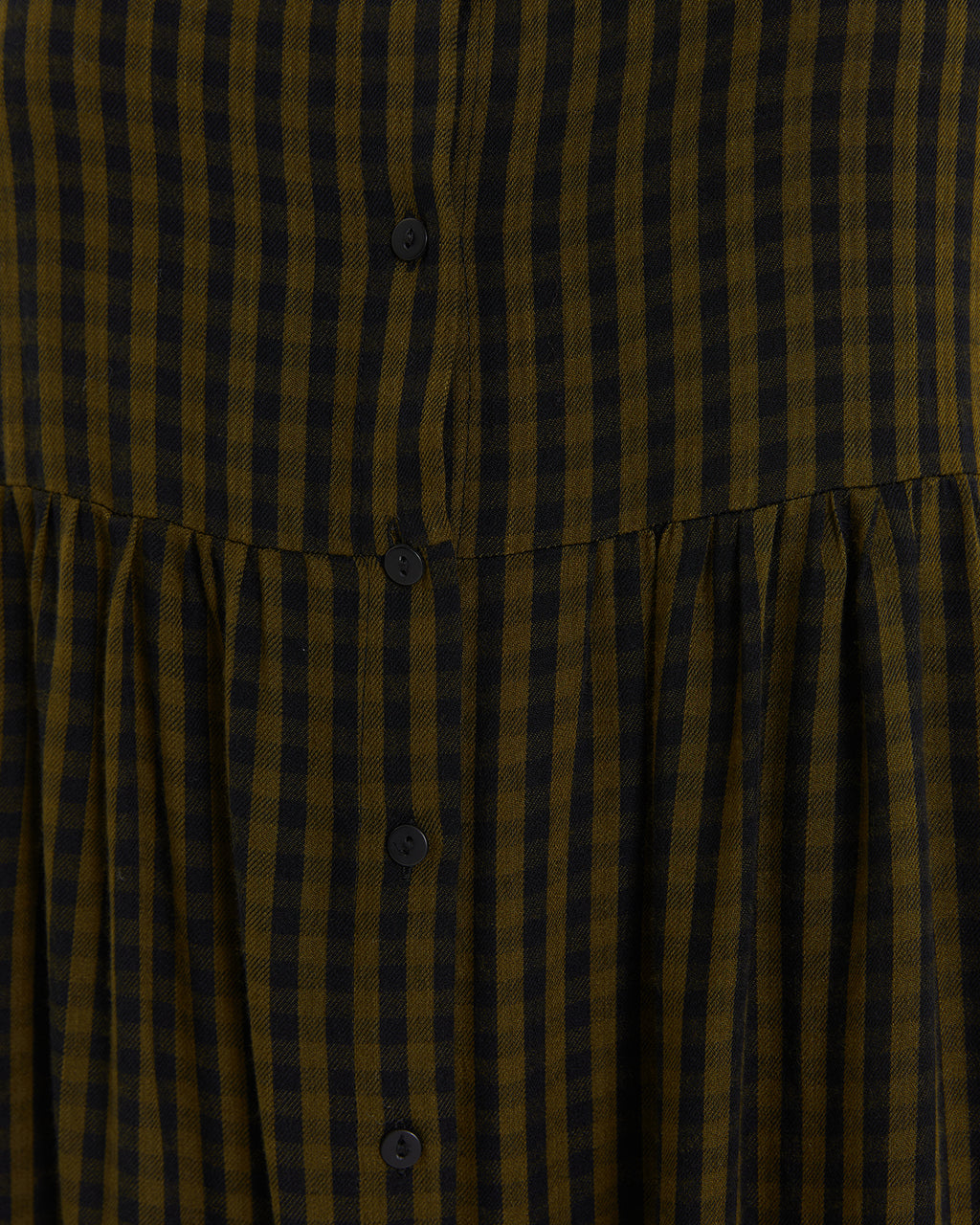 Vestido cuadros cuello mao