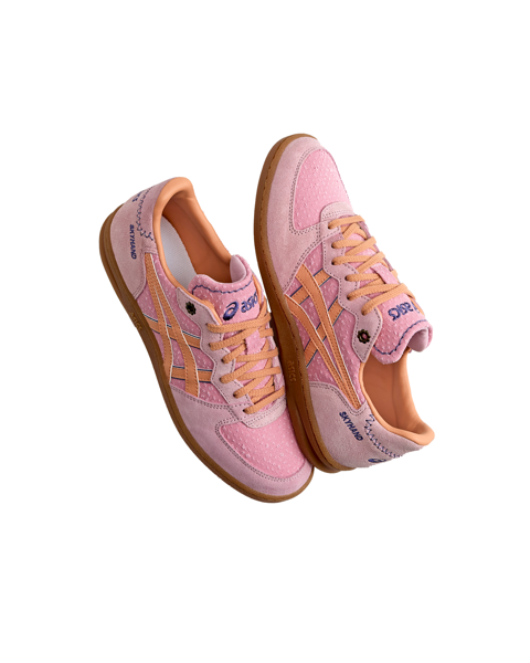 Zapatilla Asics rosa y naranja Skyhand OG