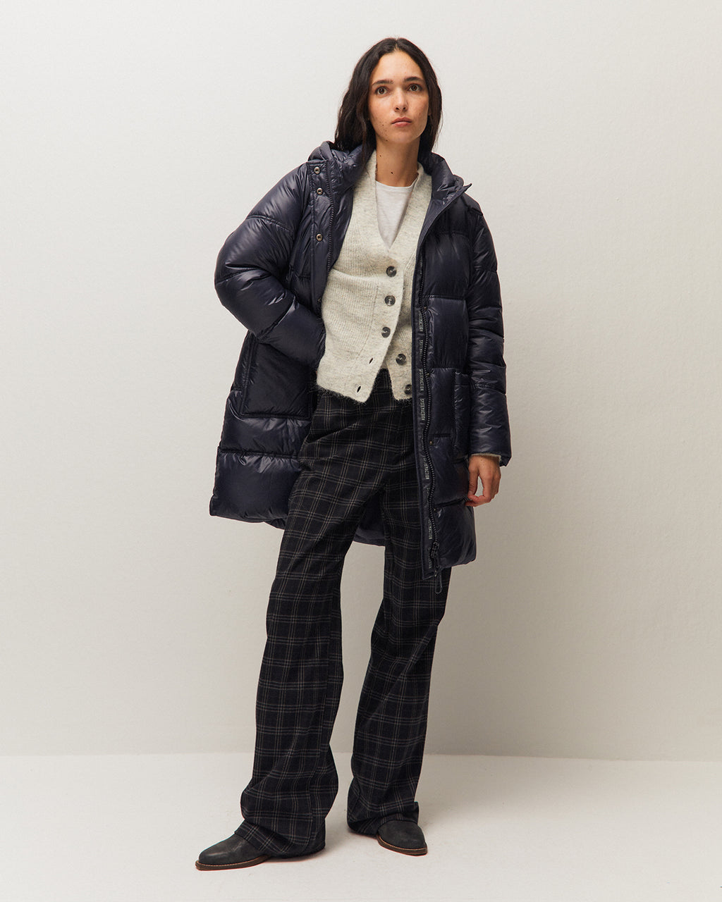 Anorak largo con capucha