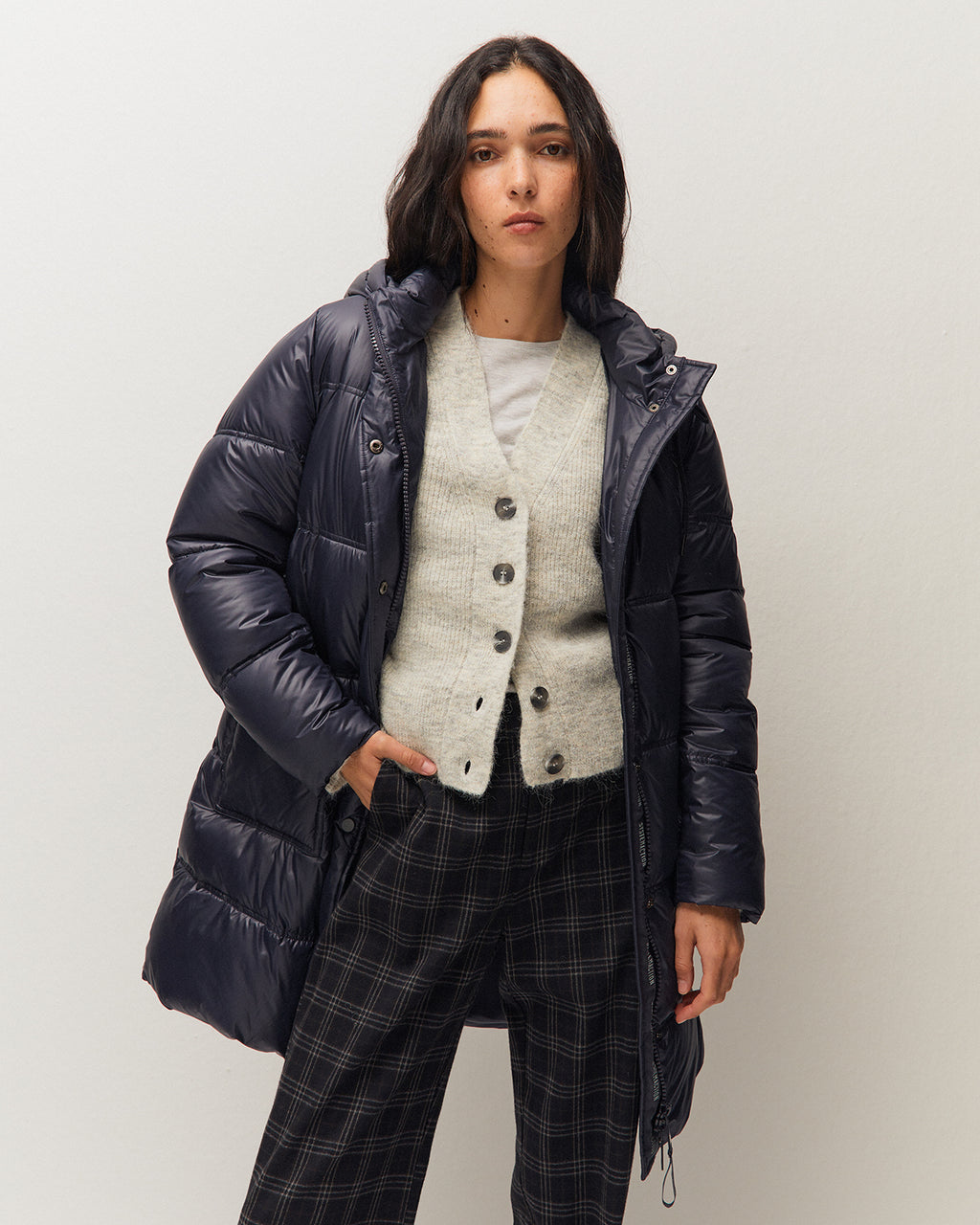 Anorak largo con capucha