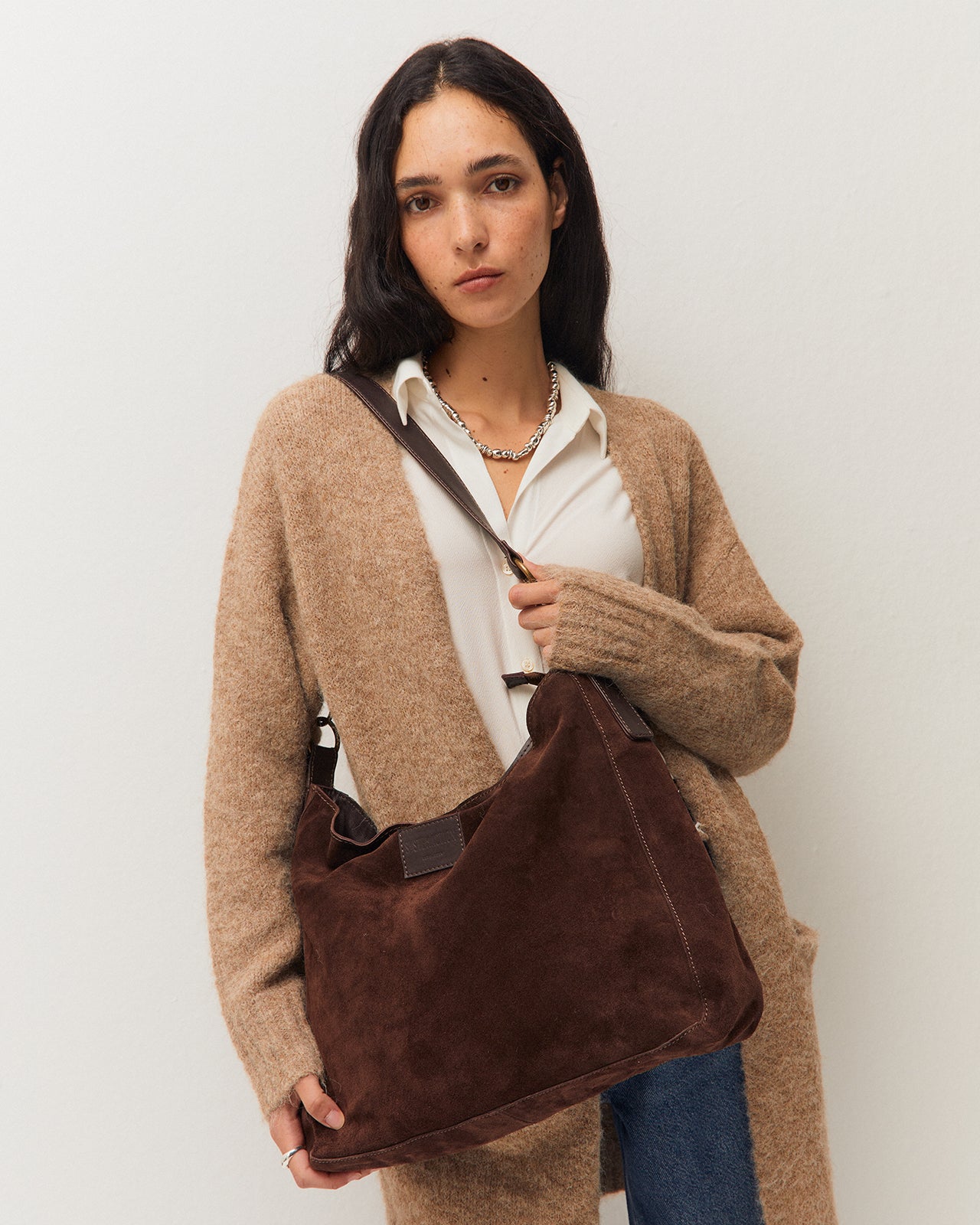Bolso mediano de ante