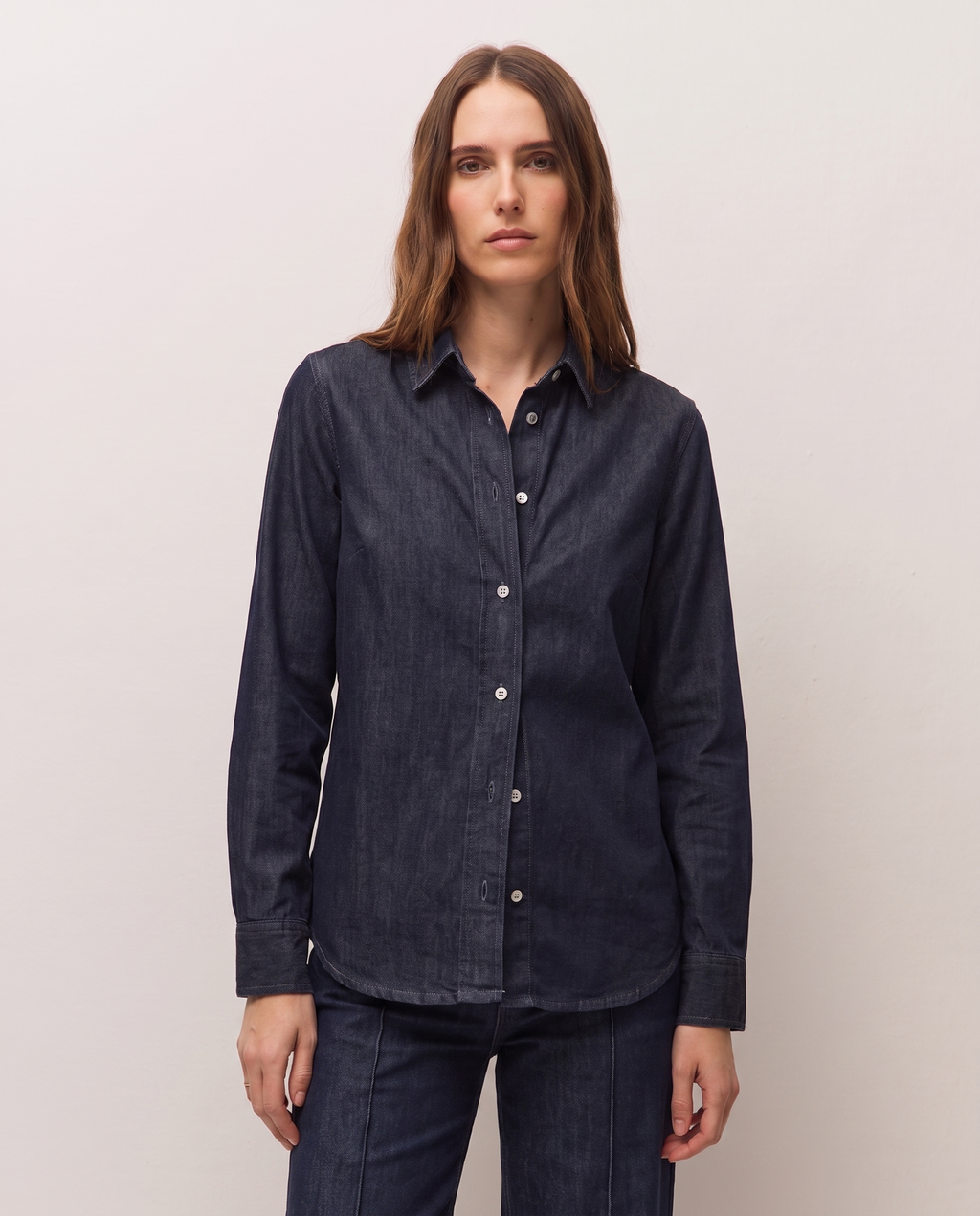 Camisa efecto denim