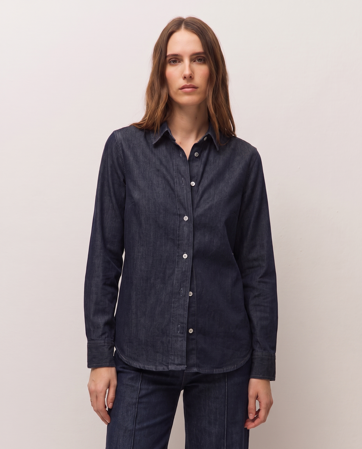 Camisa efecto denim