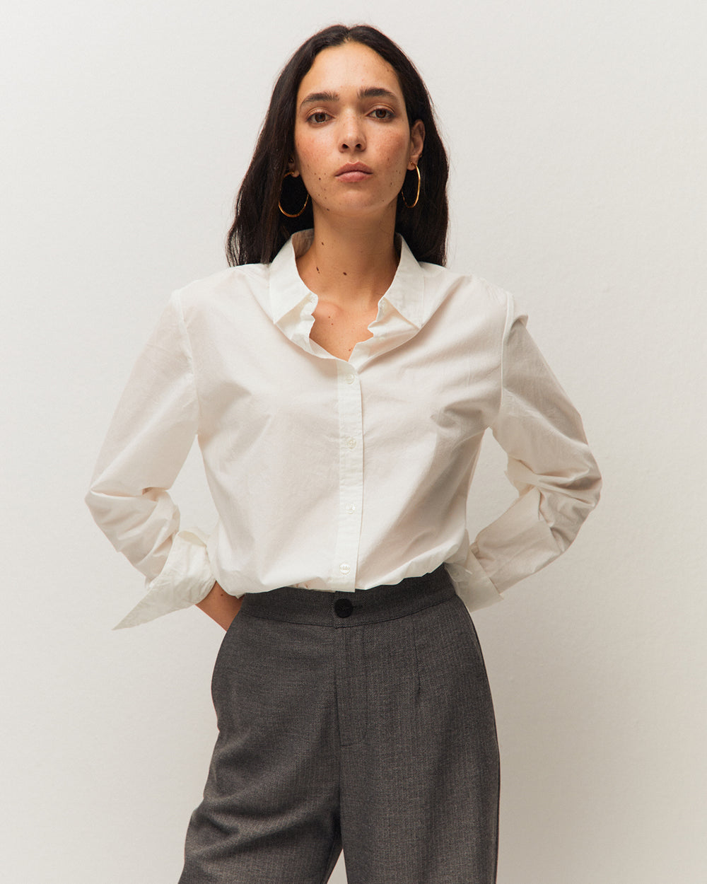 Camisa popelín blanca