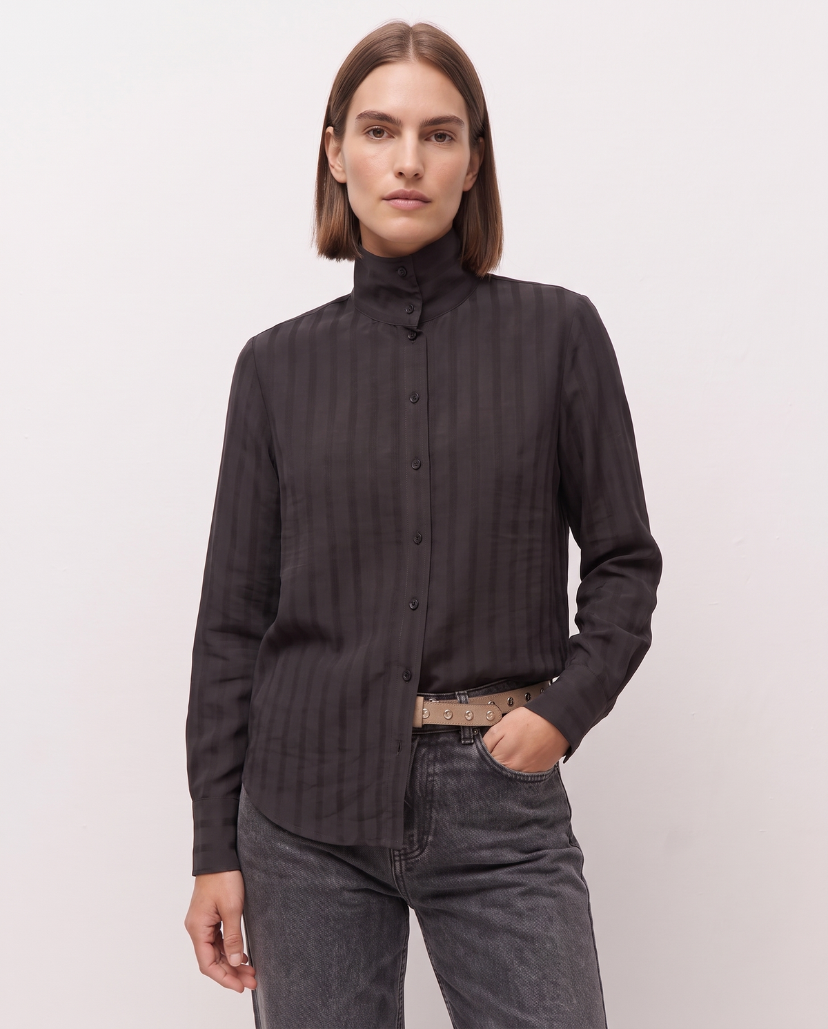Camisa fluida raya diplomatica