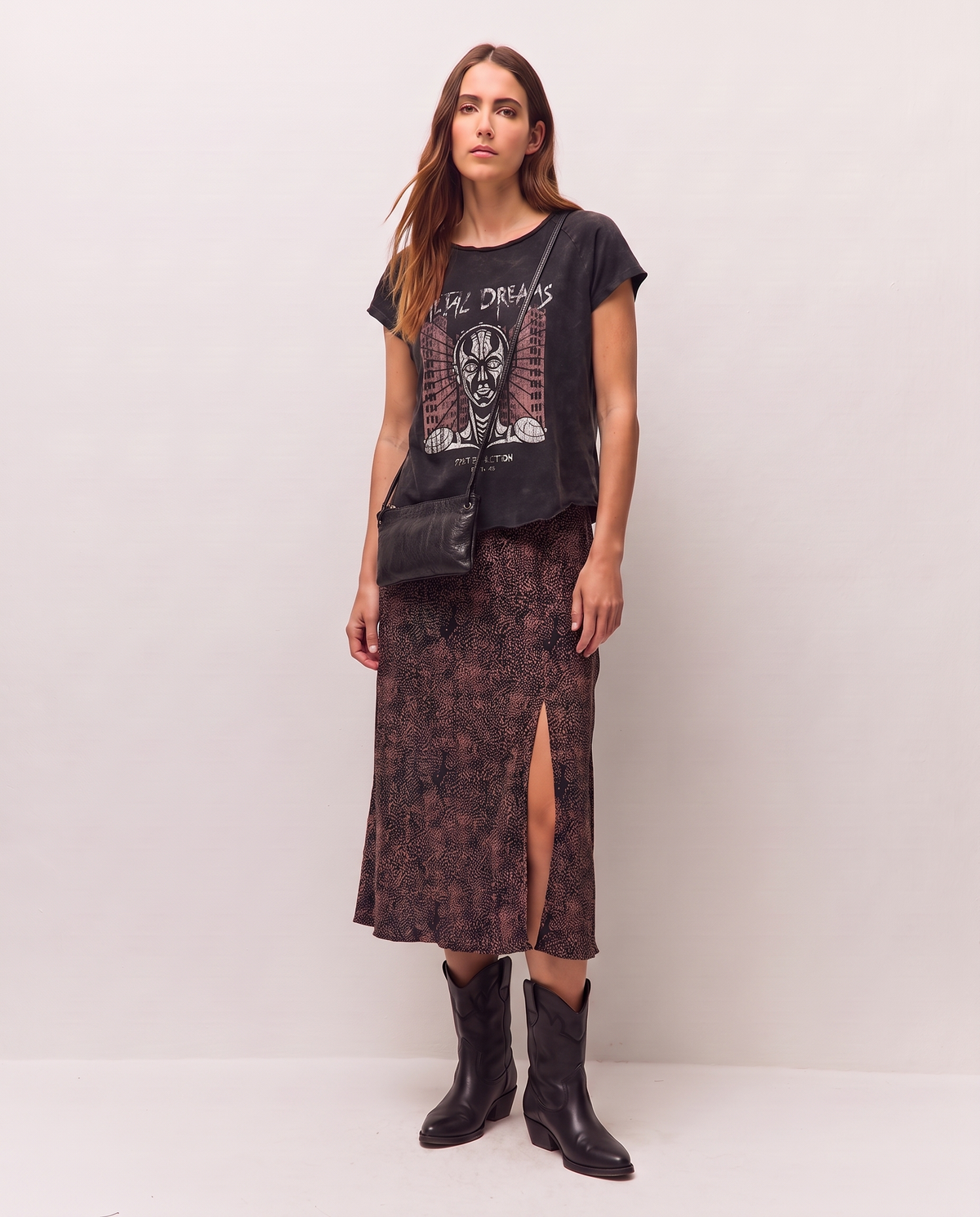 Camiseta print manga renglant
