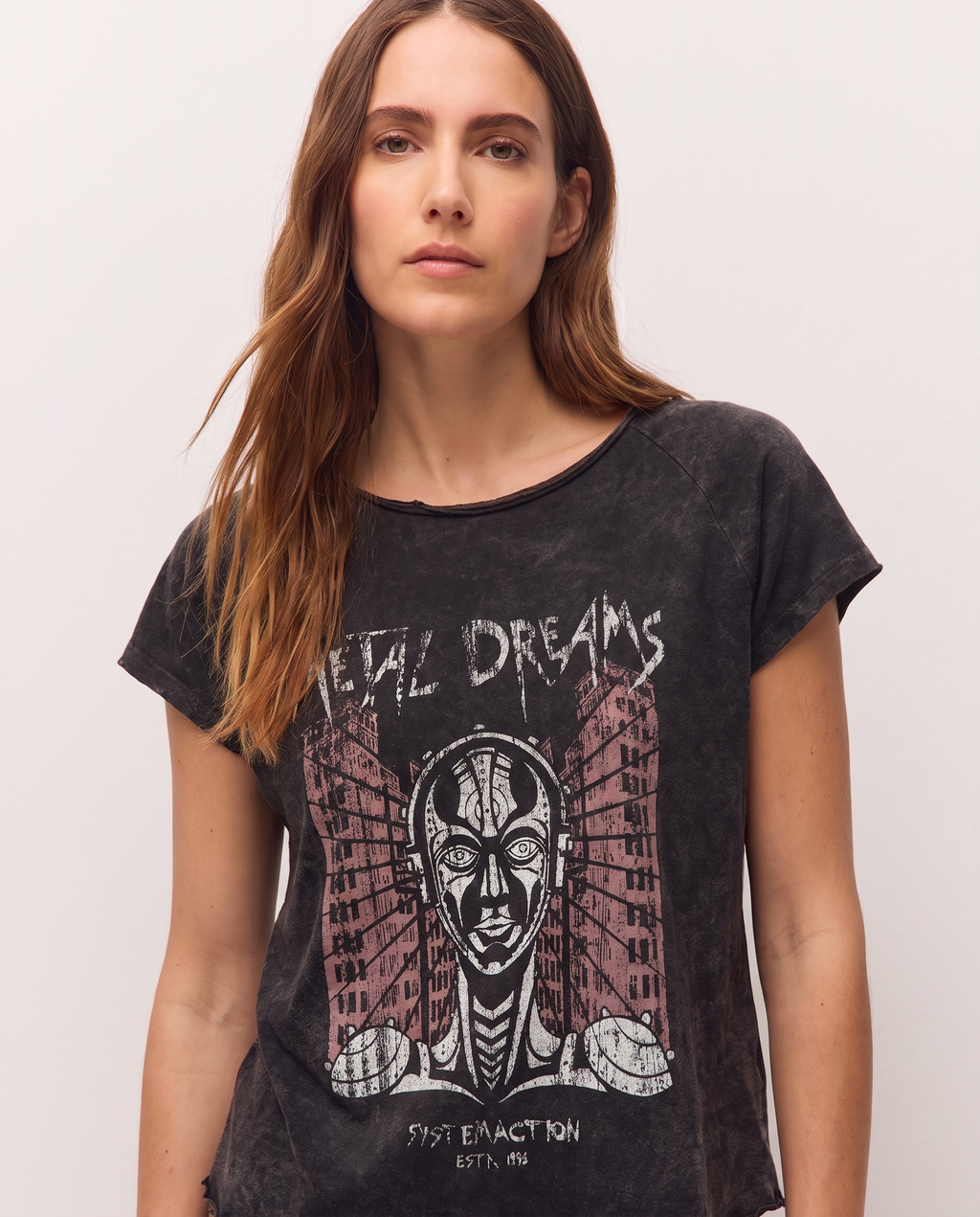 Camiseta print manga renglant