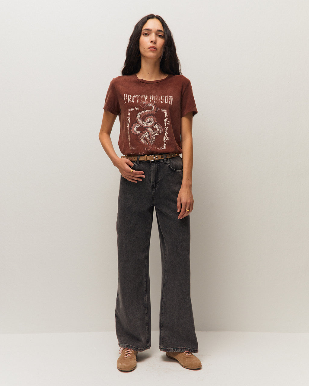 Camiseta manga renglant print
