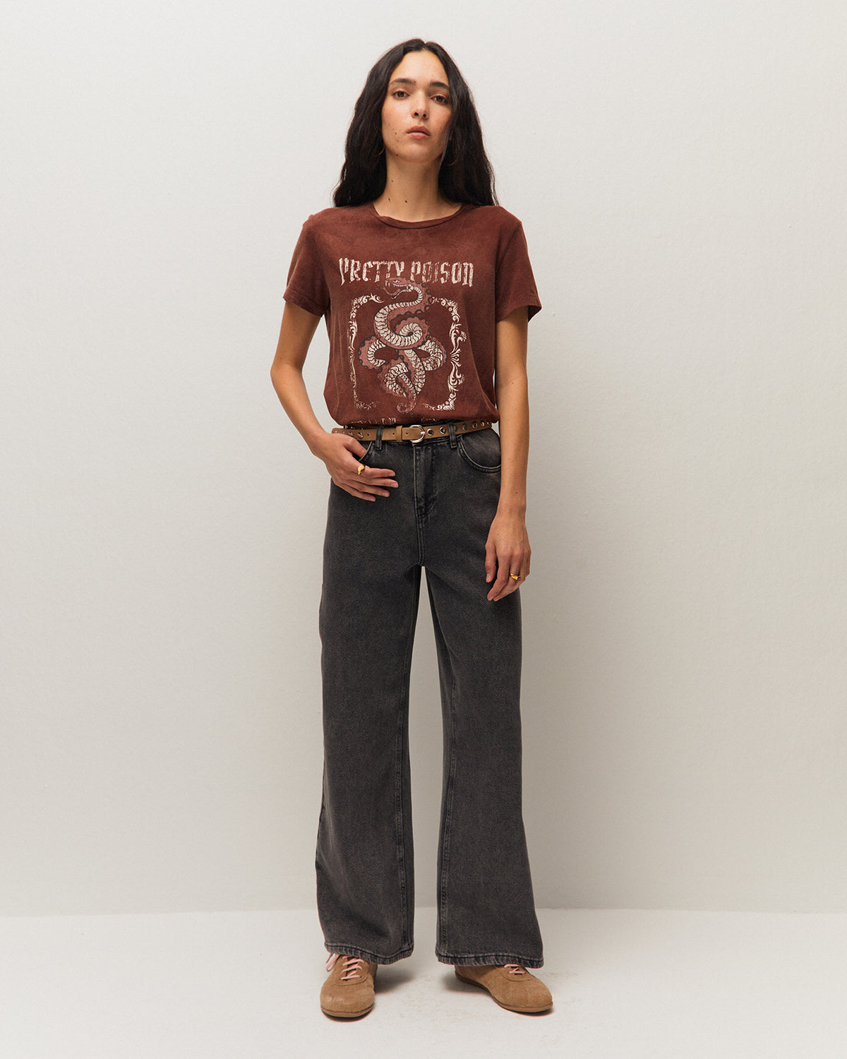 Camiseta manga renglant print