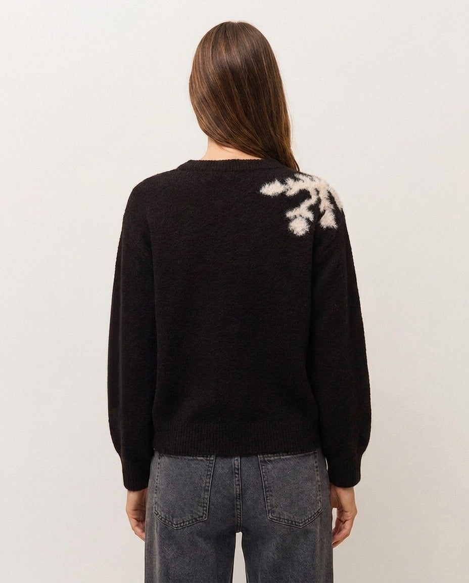 Jersey jacquard floral