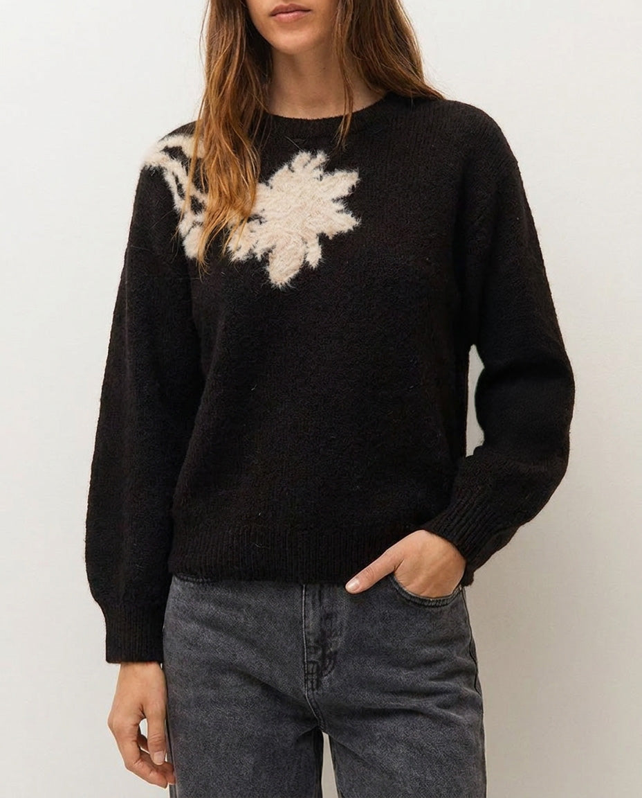 Jersey jacquard floral