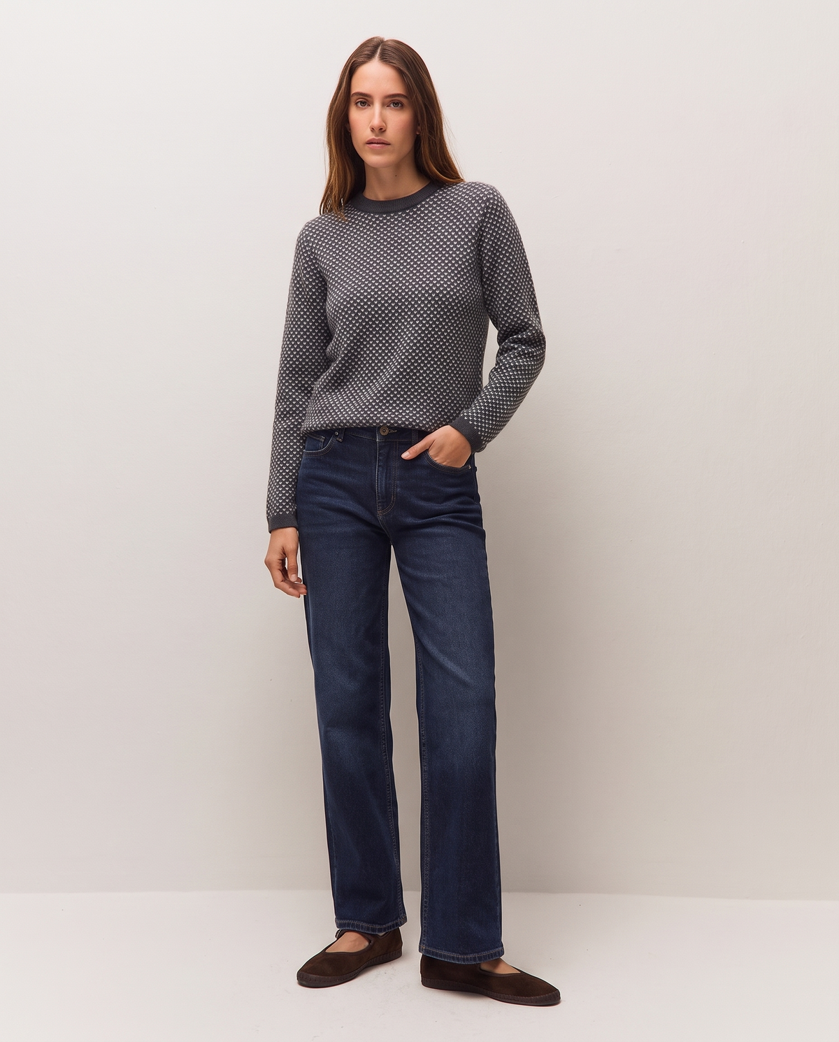Jersey de jacquard geometrico