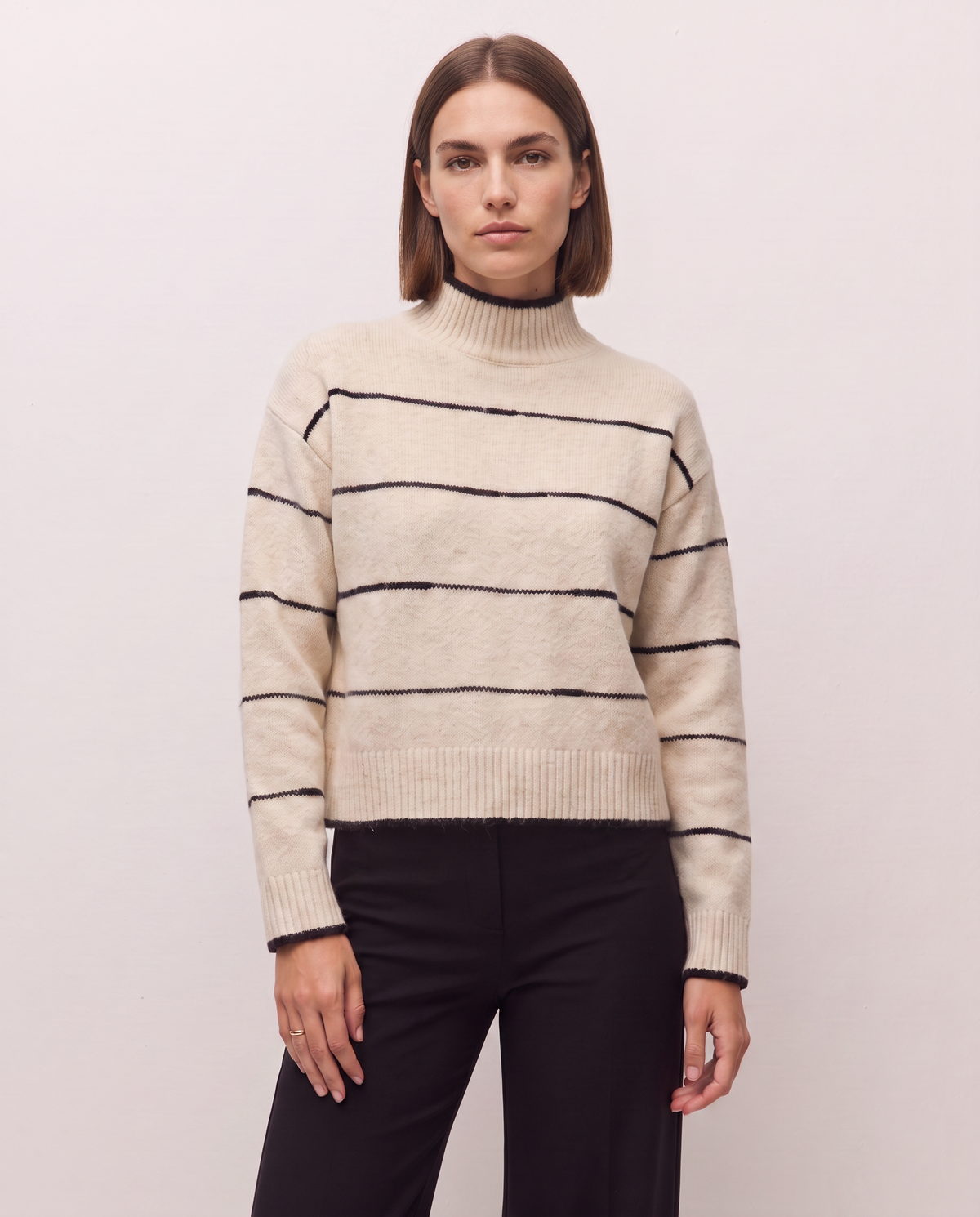 Jersey rayas con detalles a contraste