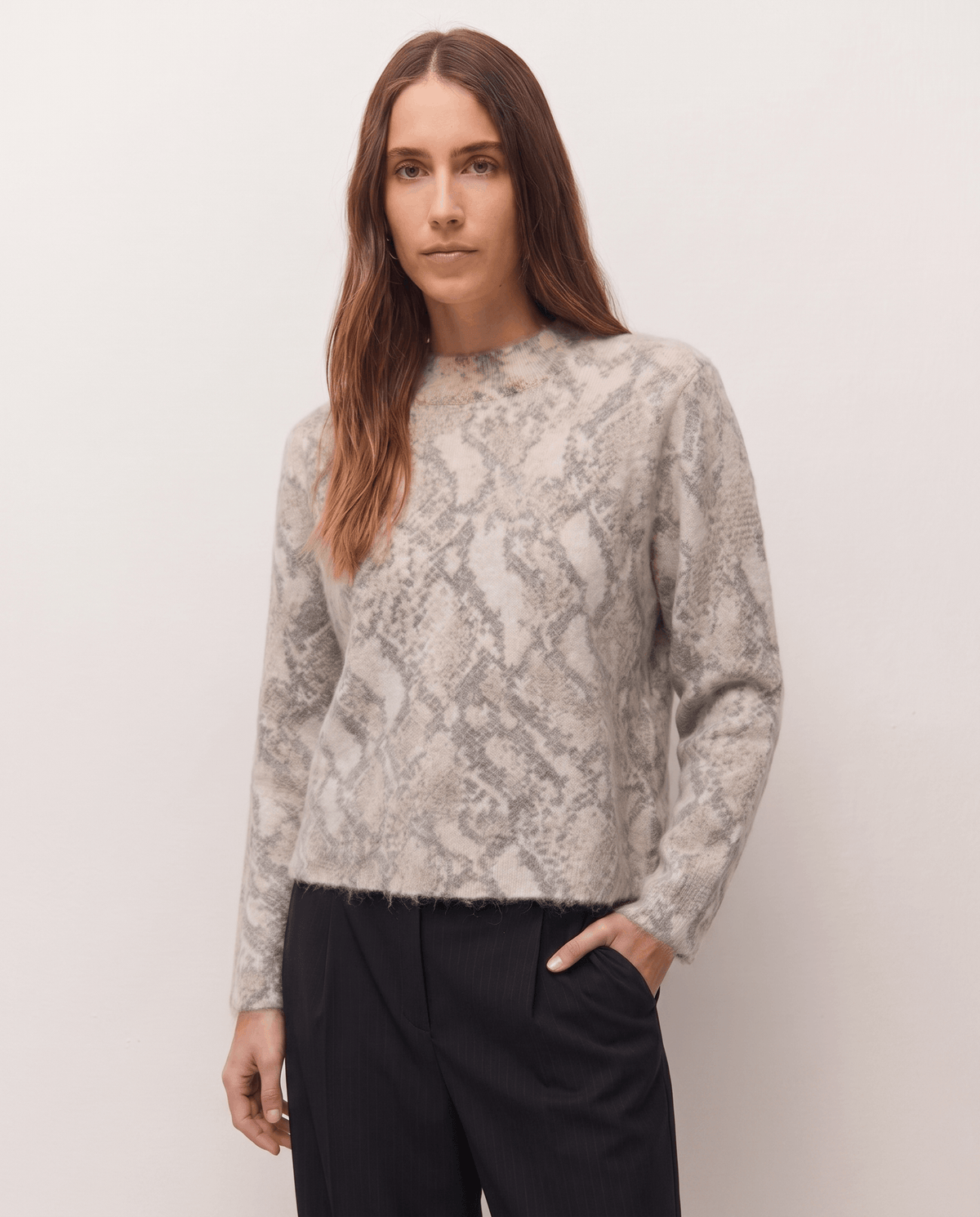 Jersey animal print cuello redondo