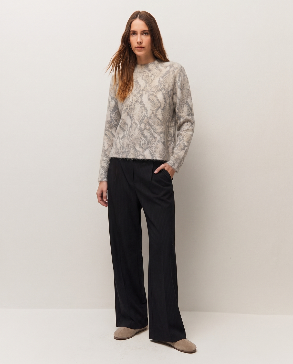 Jersey animal print cuello redondo