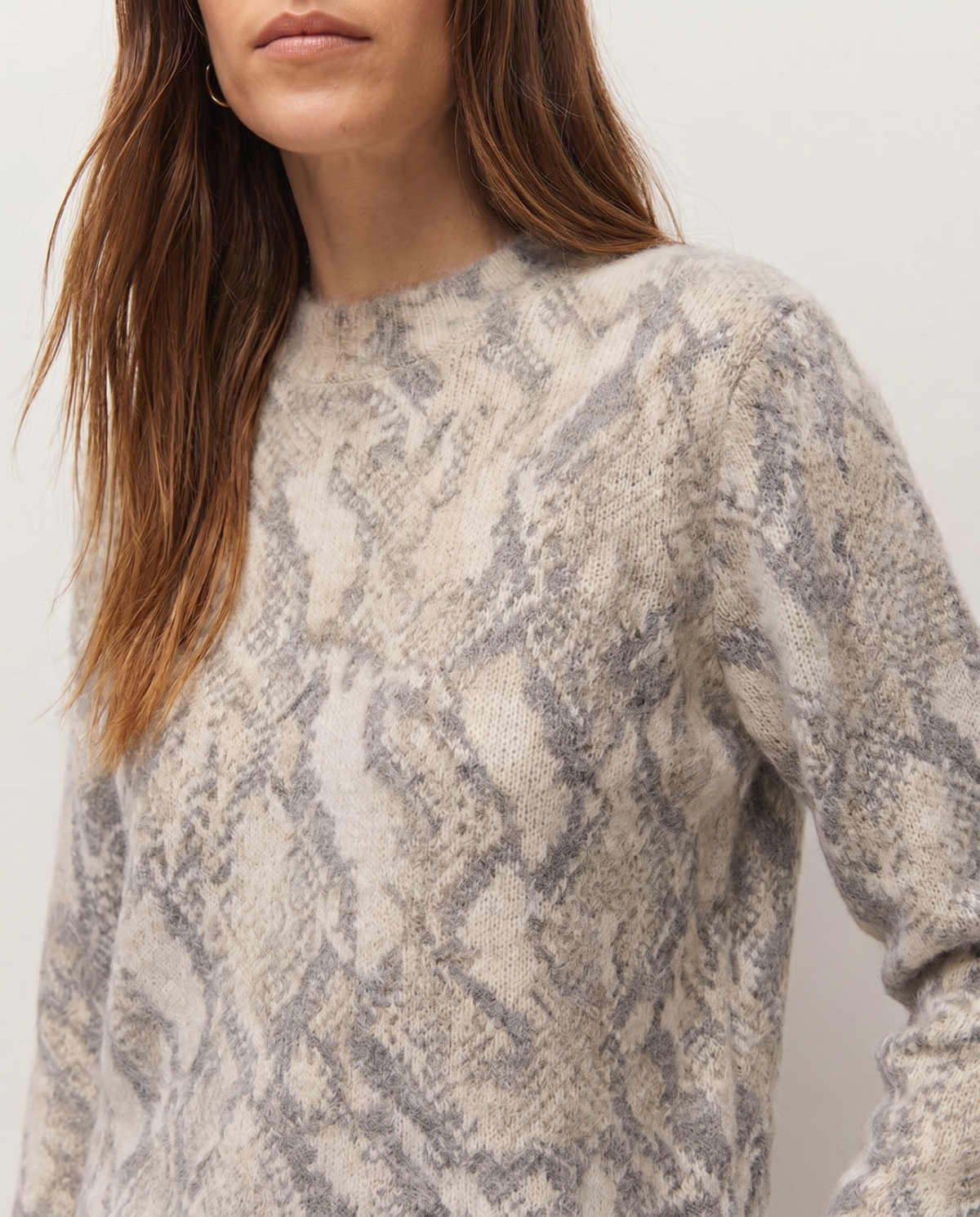 Jersey animal print cuello redondo