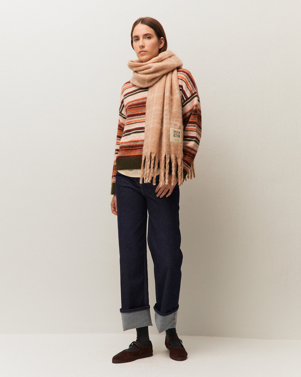 Jersey jacquard cuello perkins