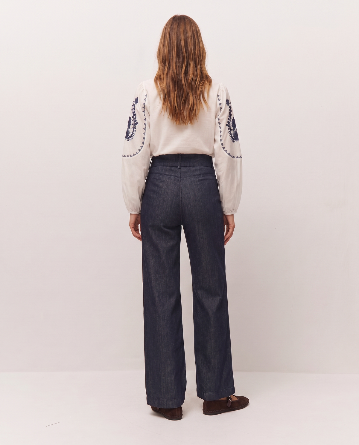 Pantalón denim ancho