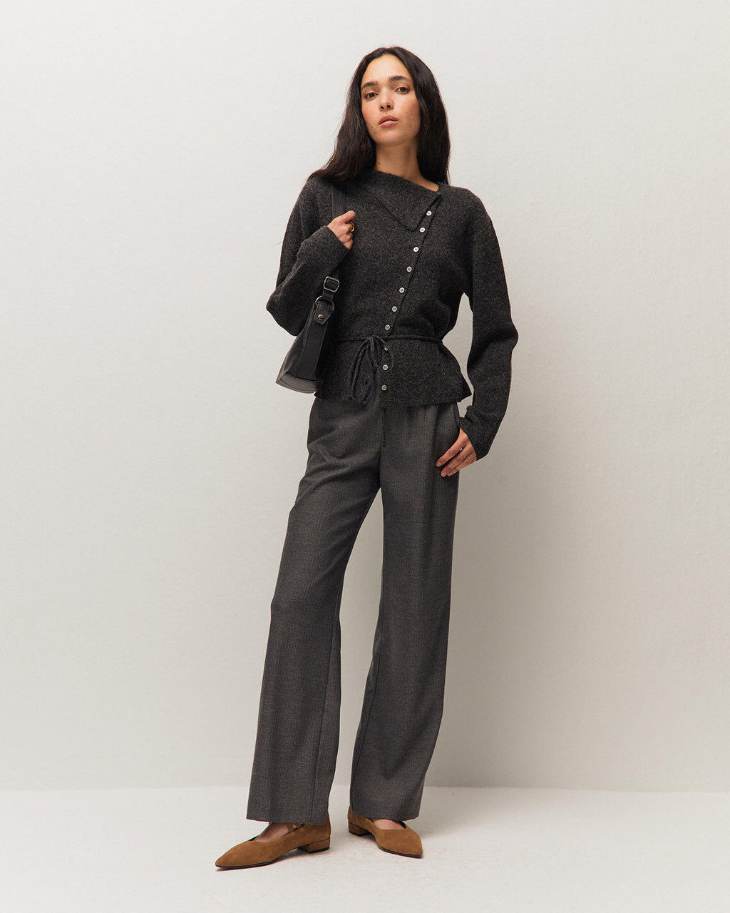 Pantalón ancho de espiga