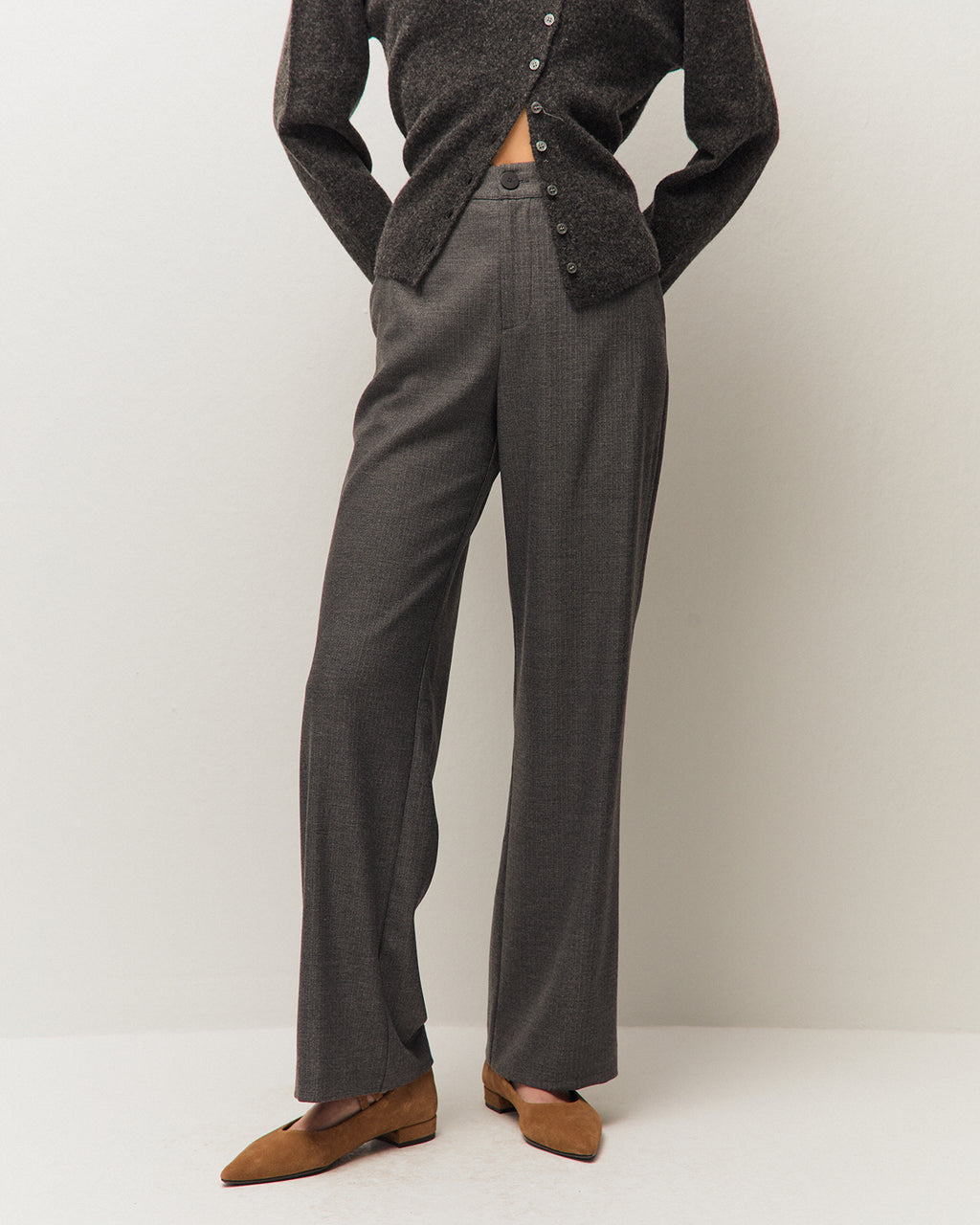 Pantalón ancho de espiga
