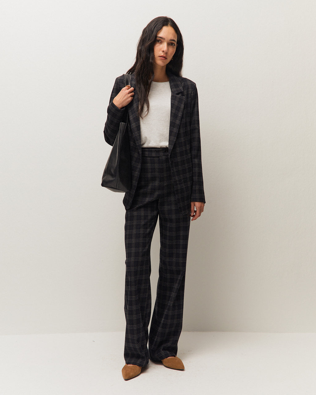 Pantalón ancho cuadros