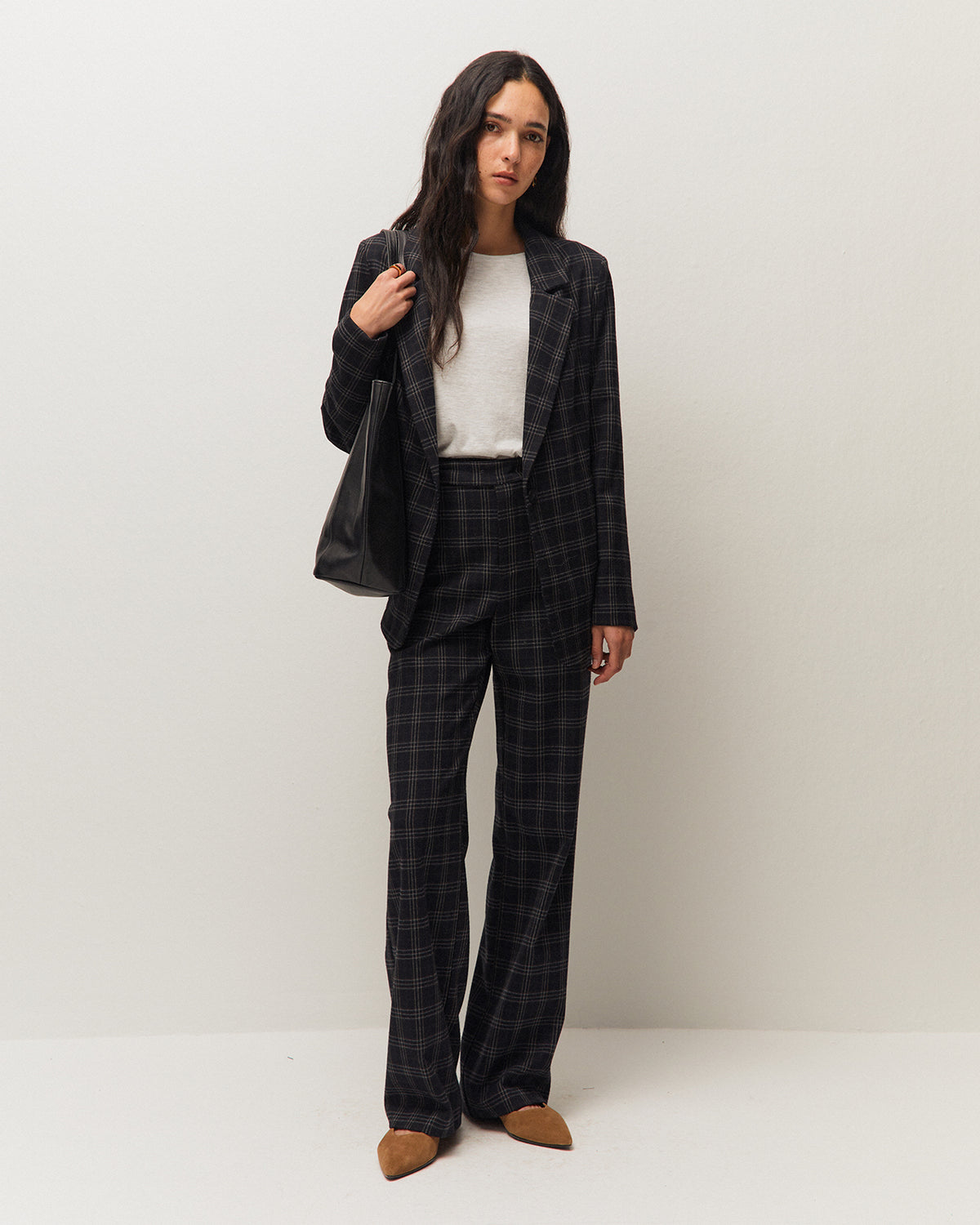 Pantalón ancho cuadros