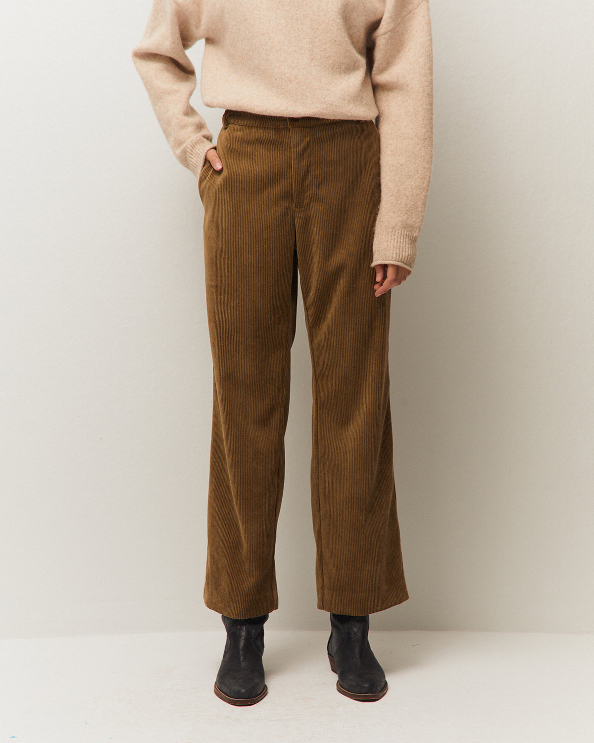 Pantalón pana recto