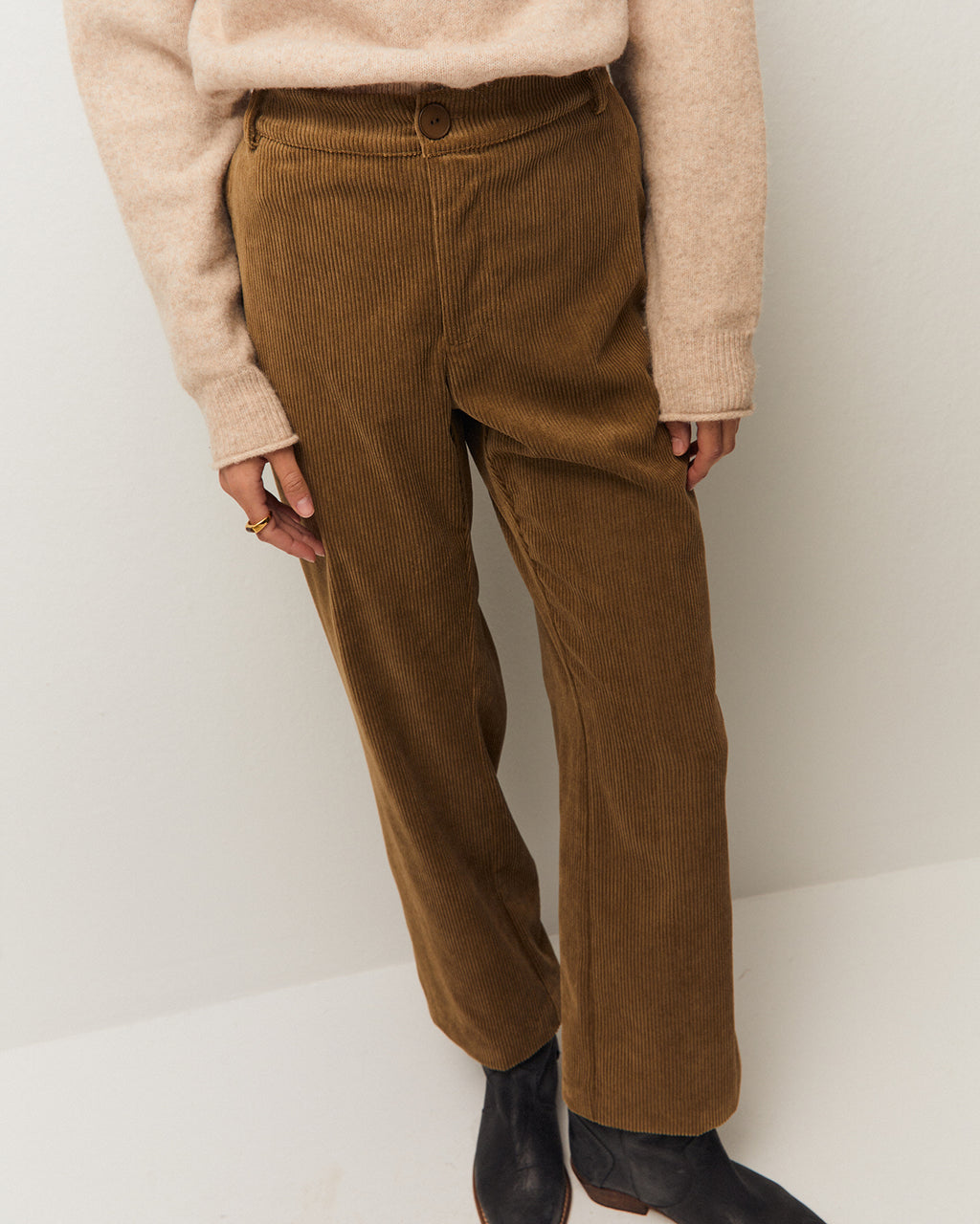 Pantalón pana recto