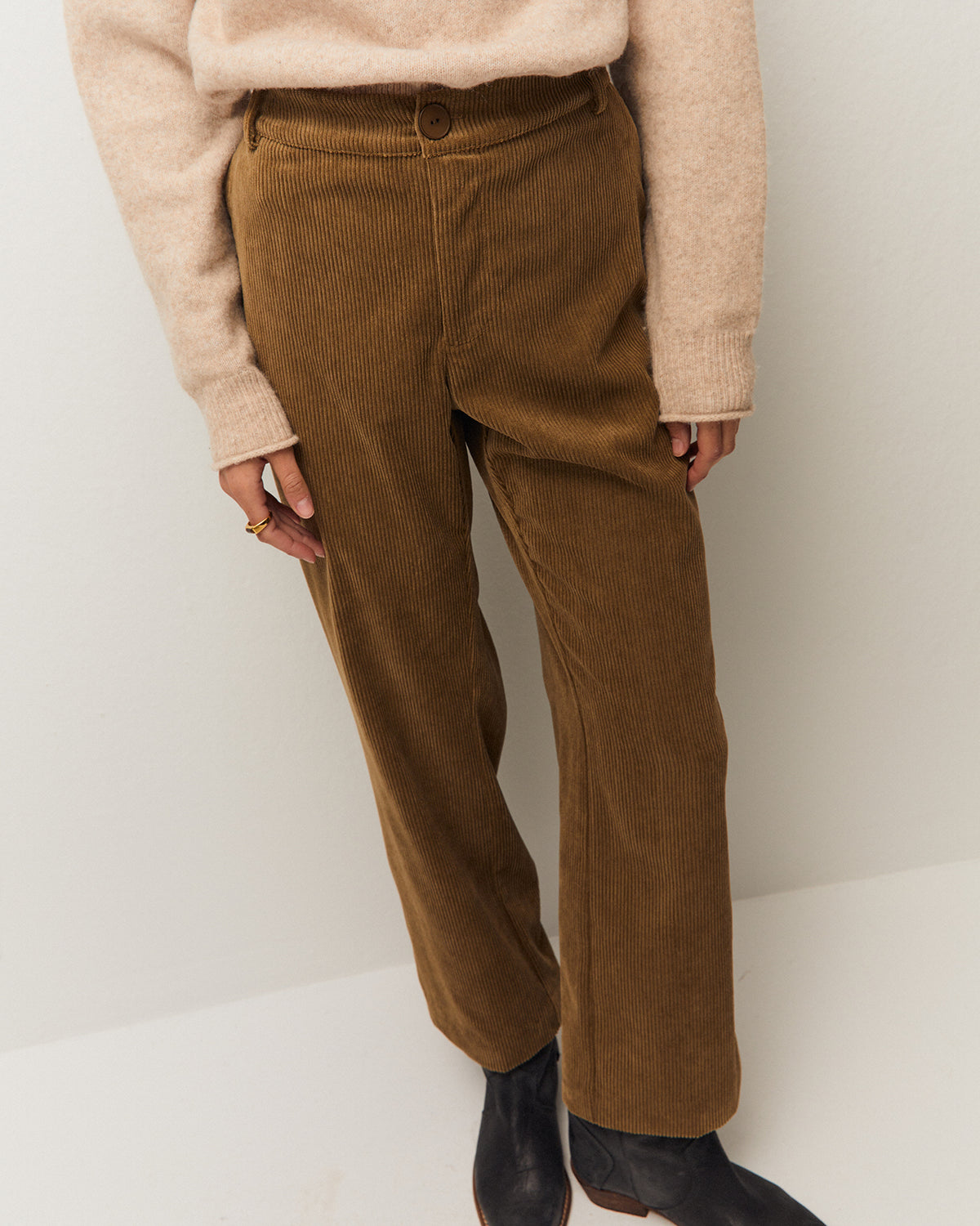 Pantalón pana recto
