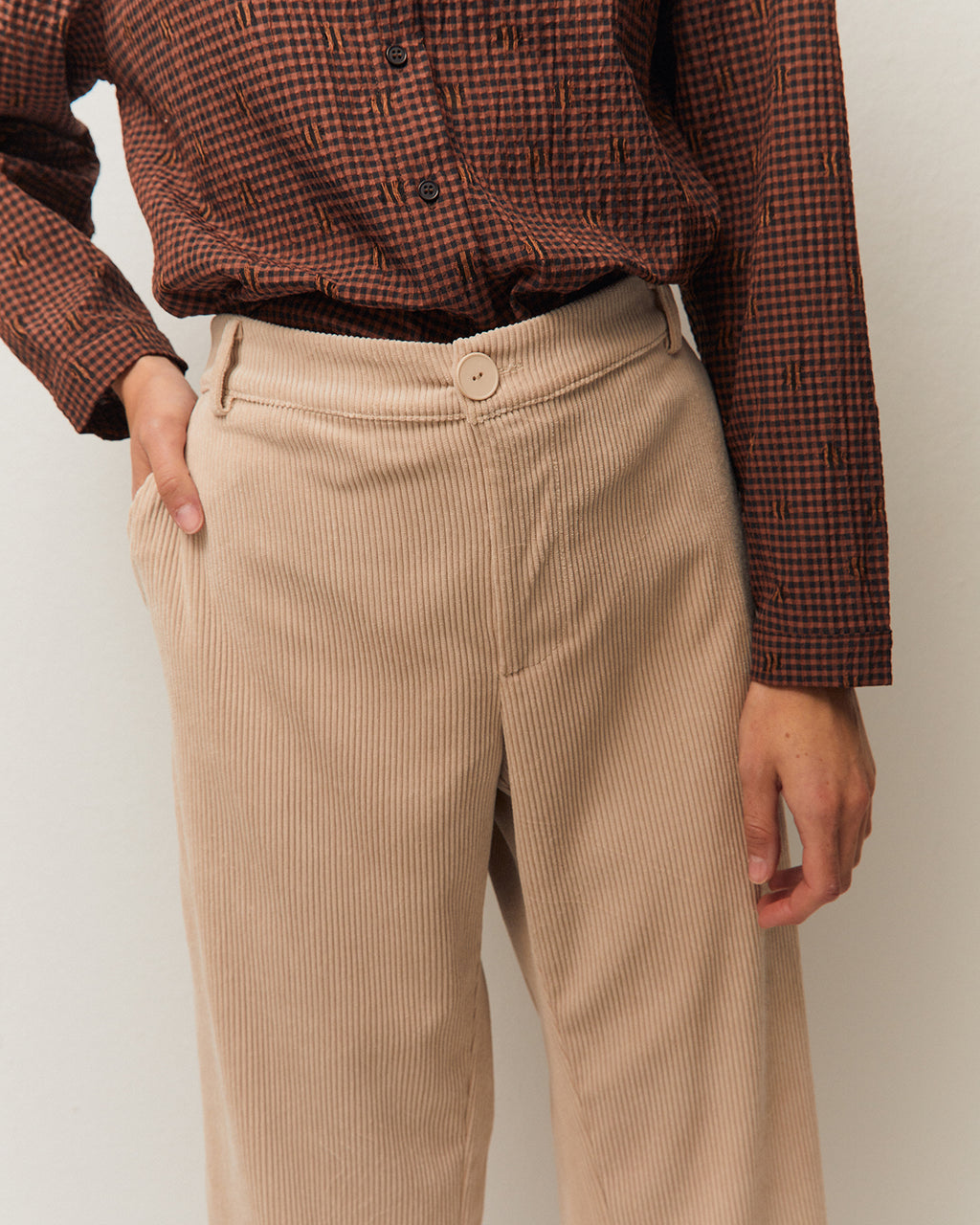 Pantalón pana recto