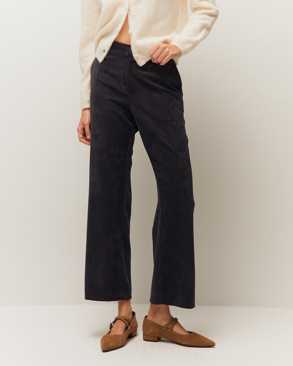 Pantalón pana recto