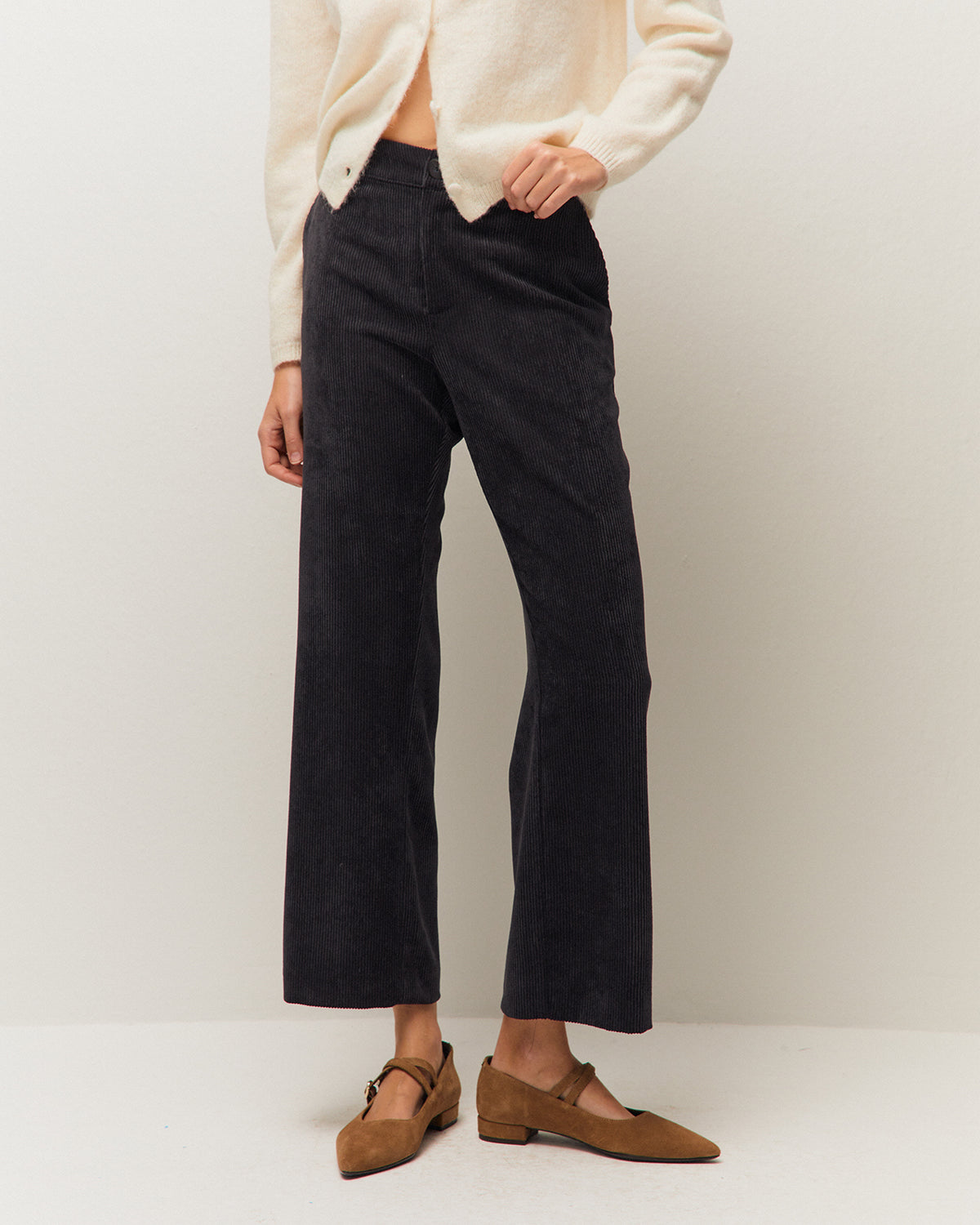 Pantalón pana recto