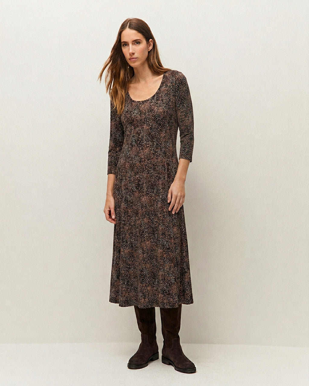 Vestido midi estampado