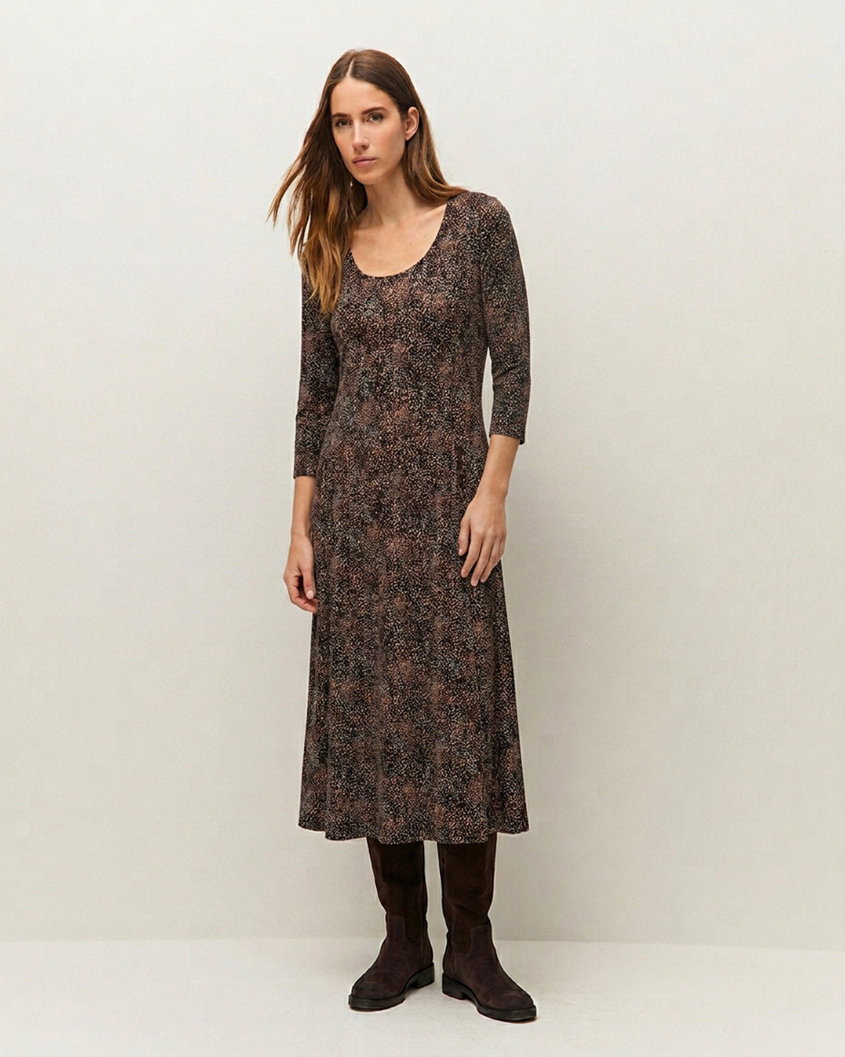 Vestido midi estampado