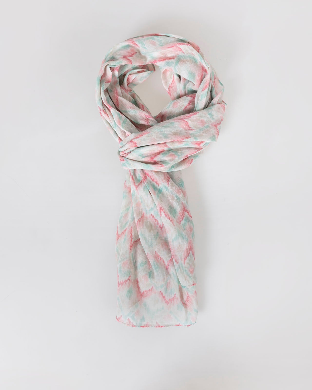 Foulard fluide imprimé ethnique multicolore