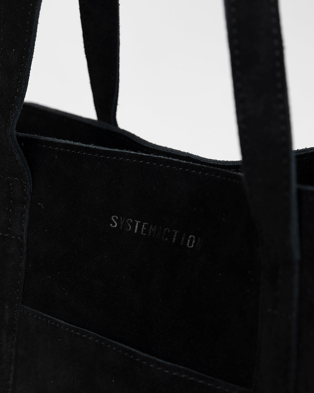 Basic black suede bag