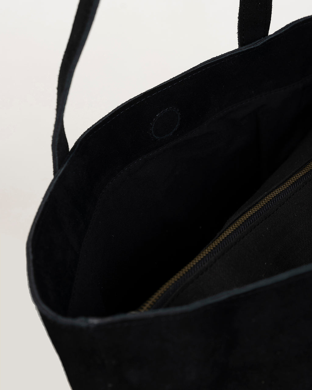 Basic black suede bag