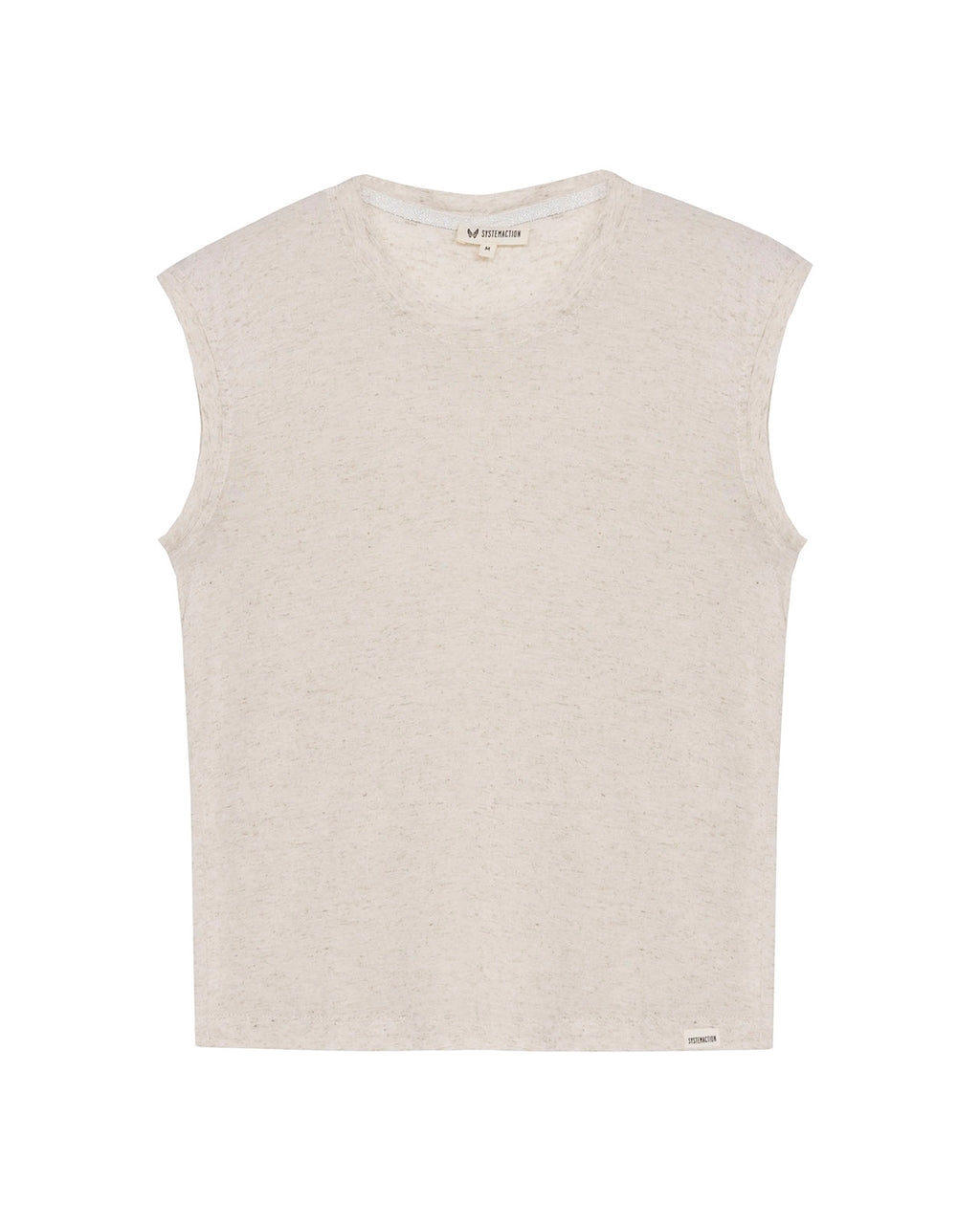 Linen t-shirt with a slub effect