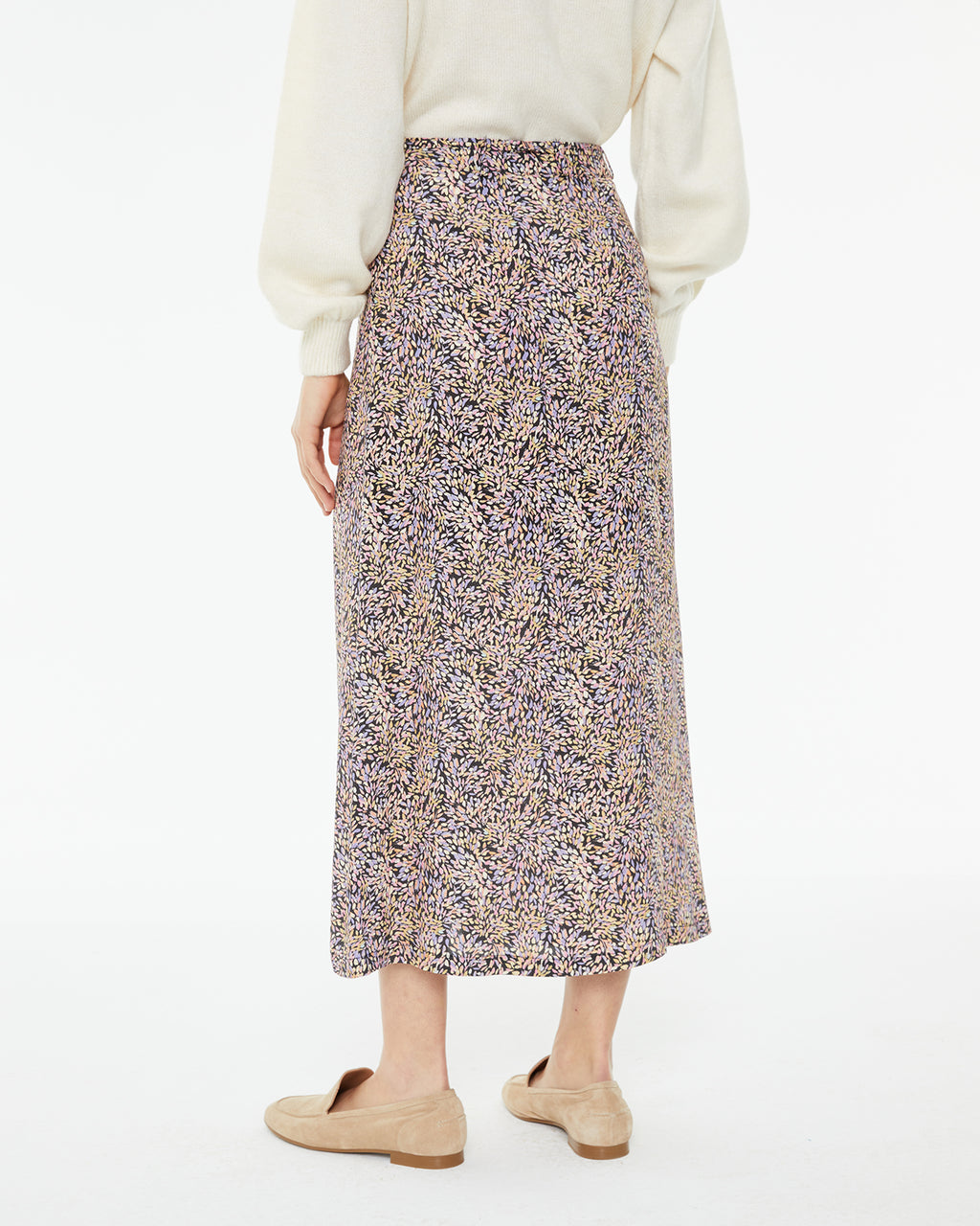 Printed skirt with drawstring detail at waist