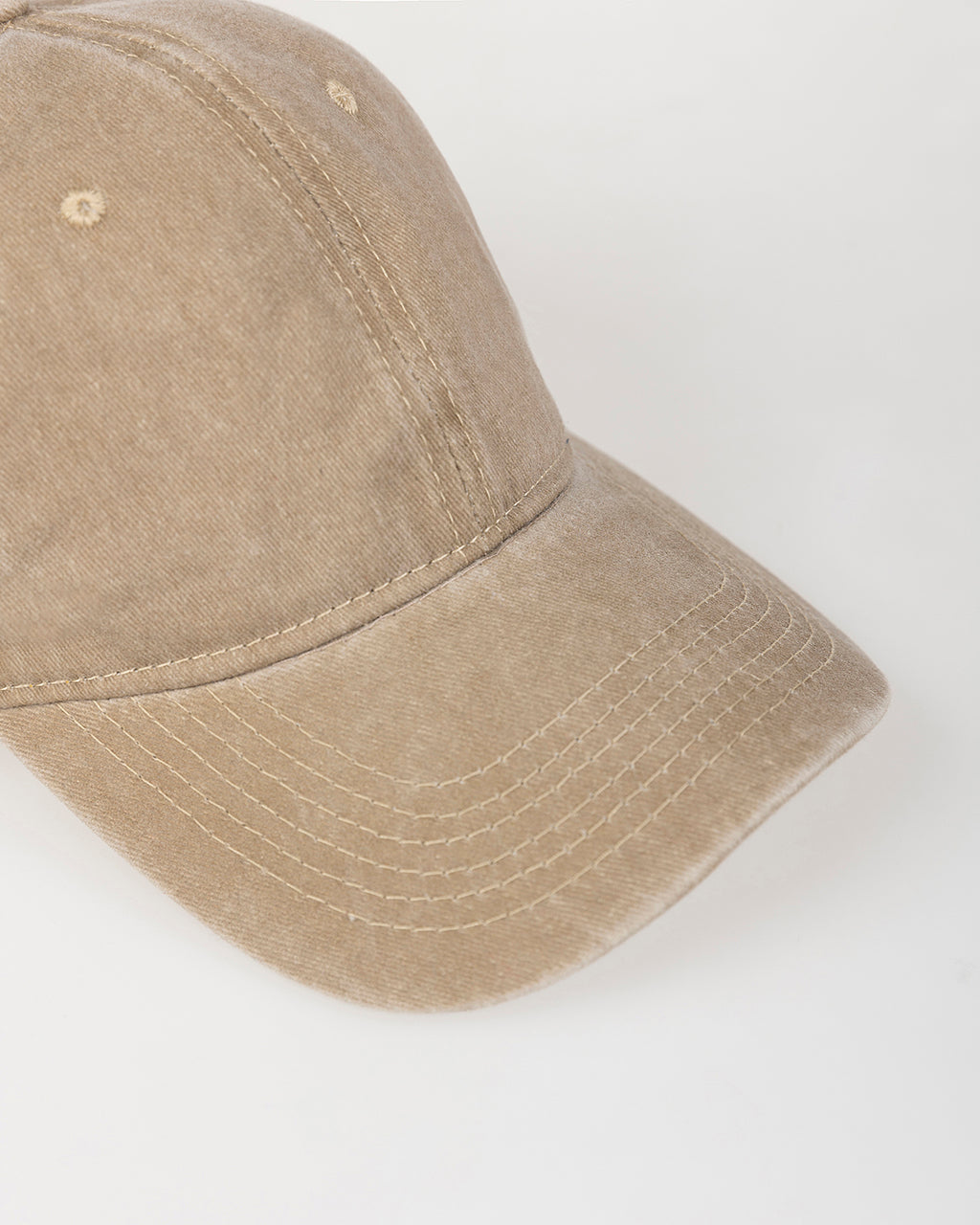 Washed effect cap