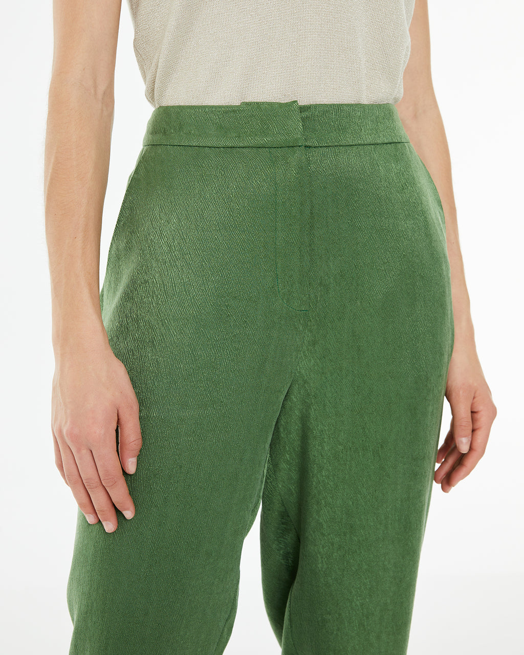 Flowing jaquard fabric palazzo pants