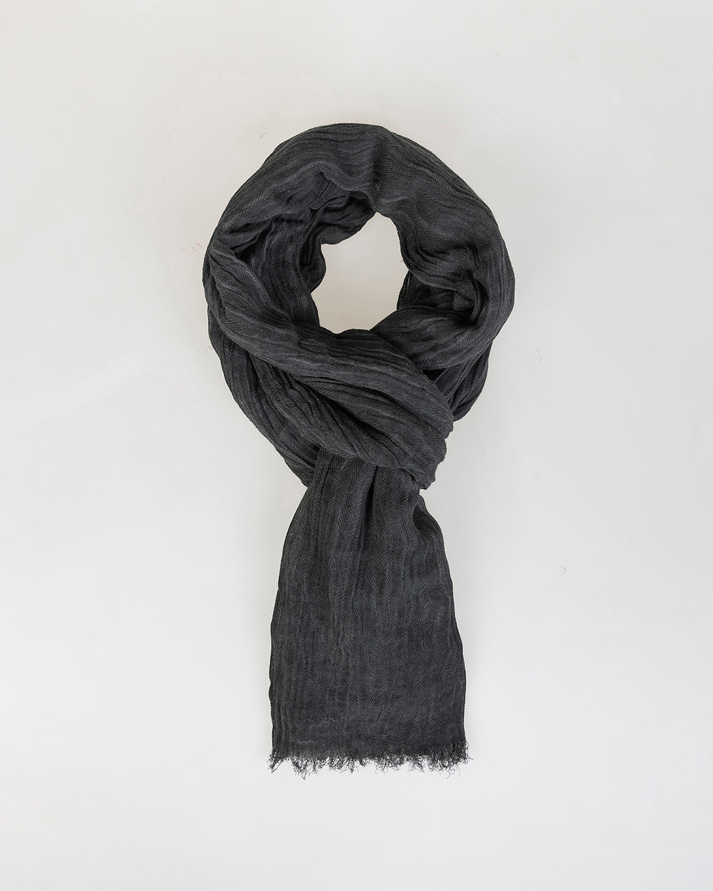 Grey scarf with worn effect