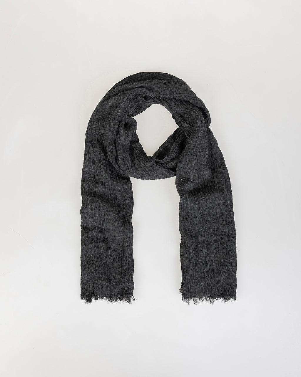 Grey scarf with worn effect