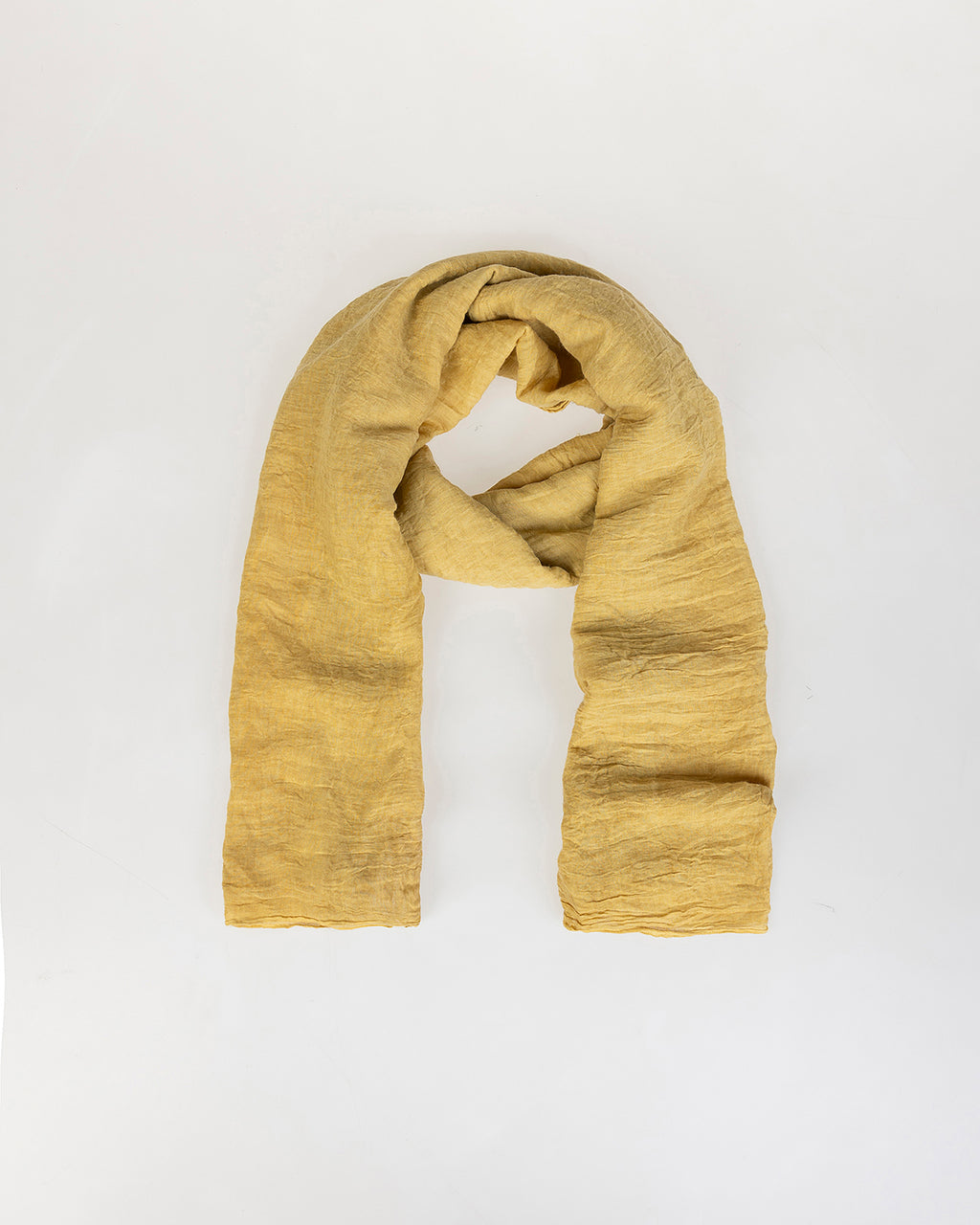 Yellow worn effect scarf