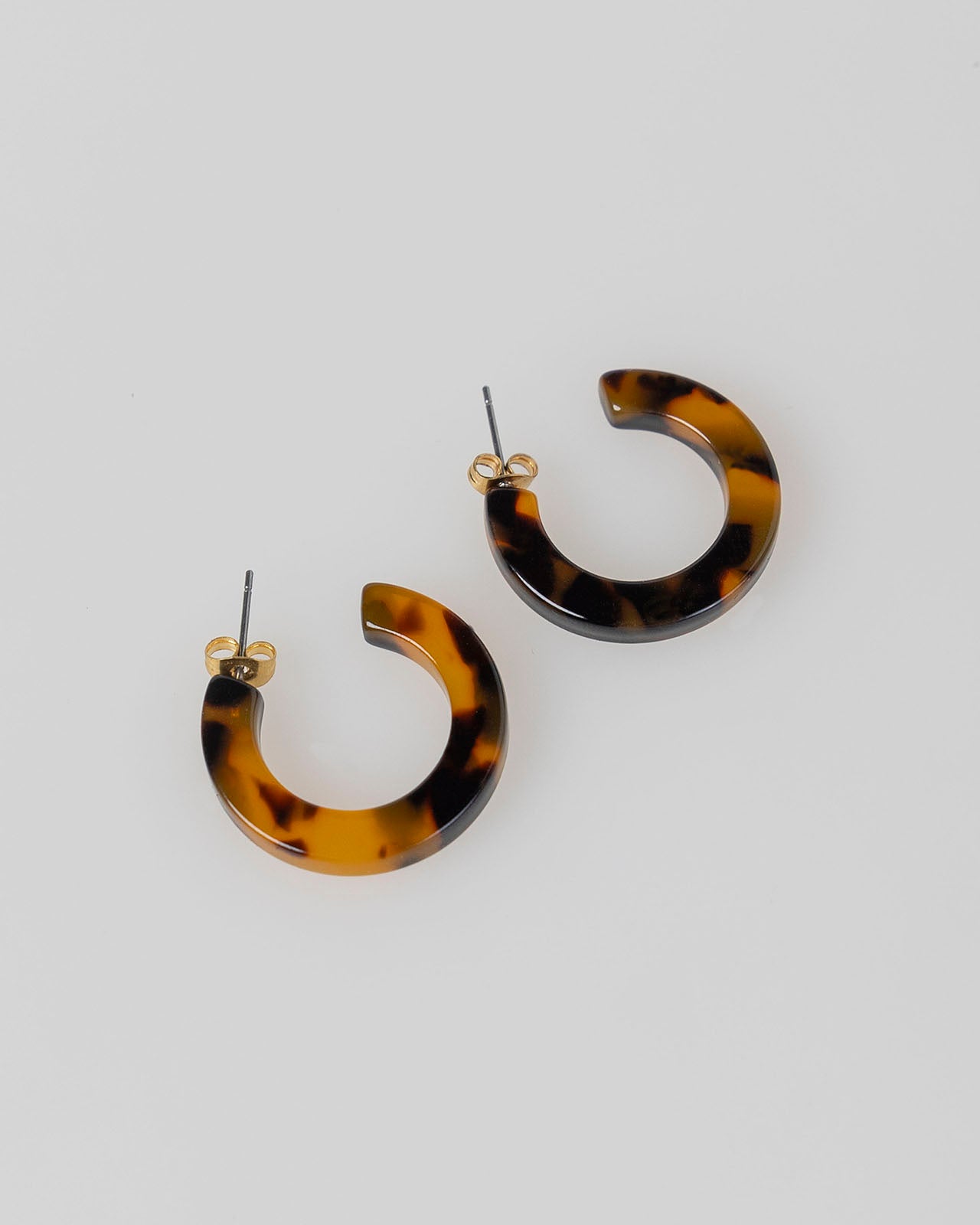 Pendientes aro marrón