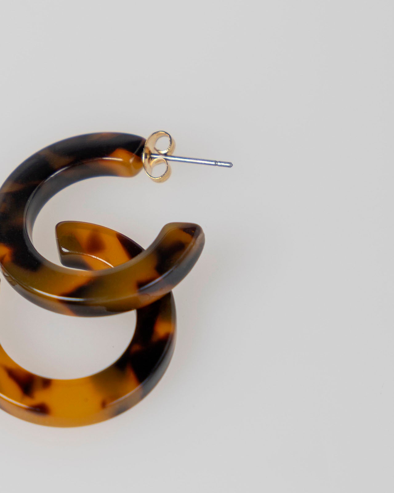 Pendientes aro marrón