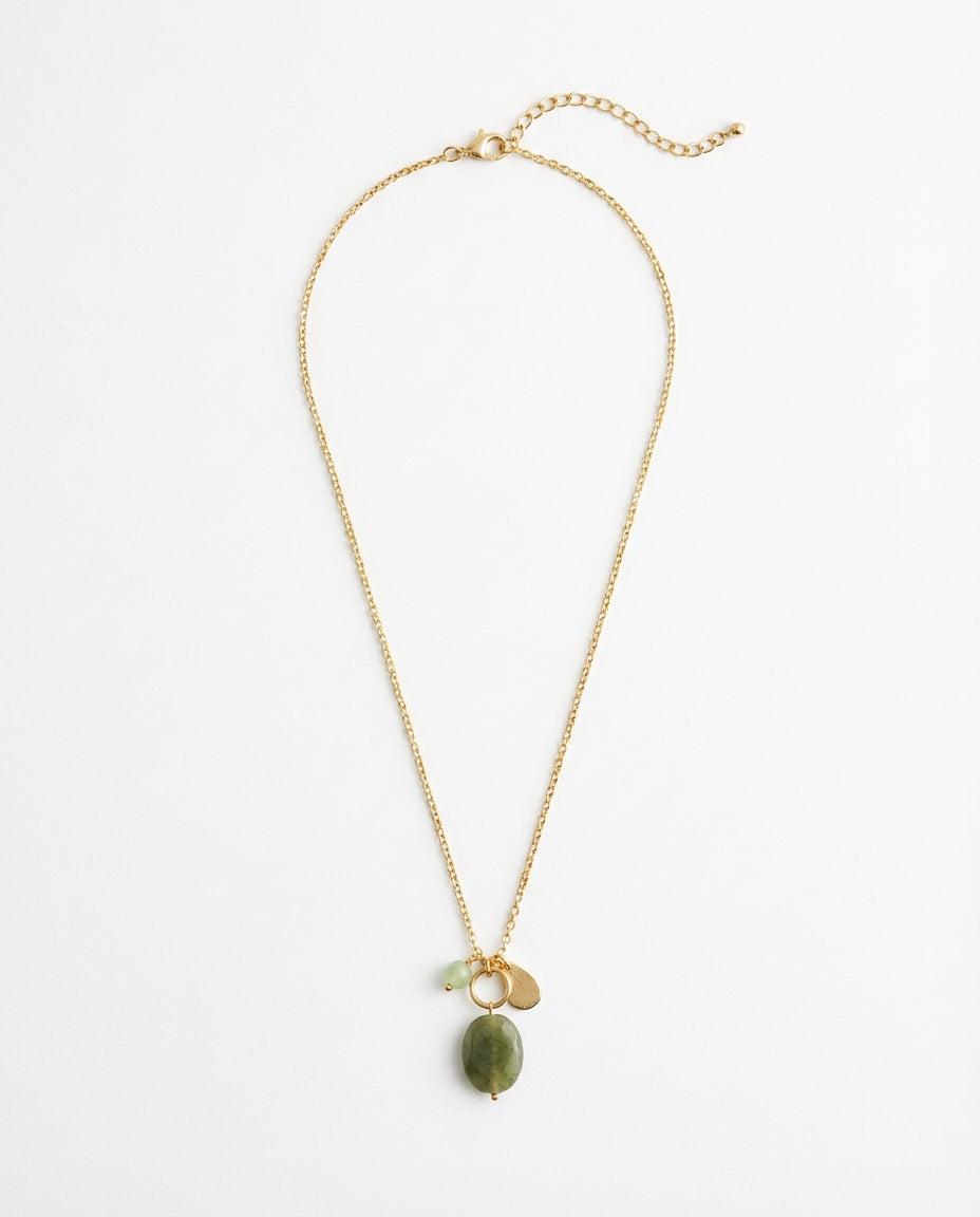 Collar piedra verde
