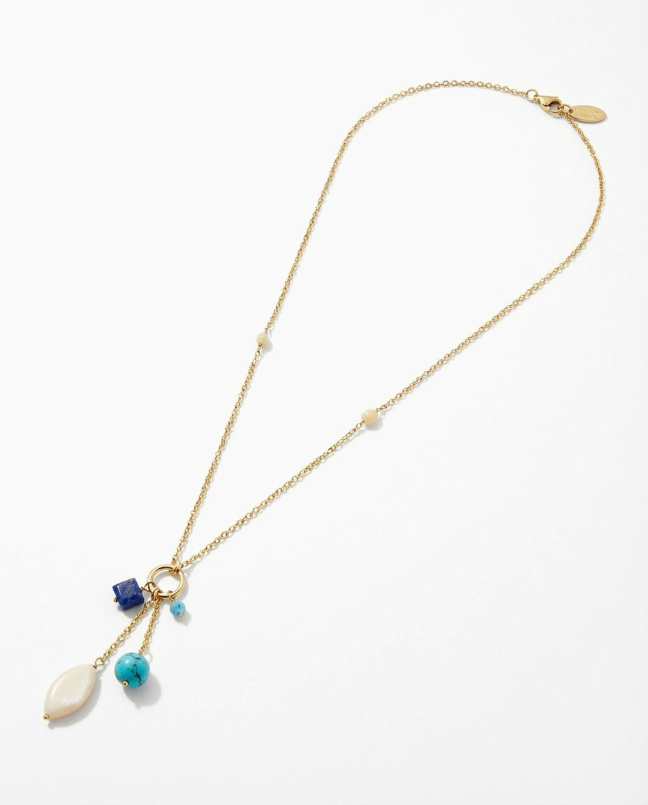 Collar piedra blanca