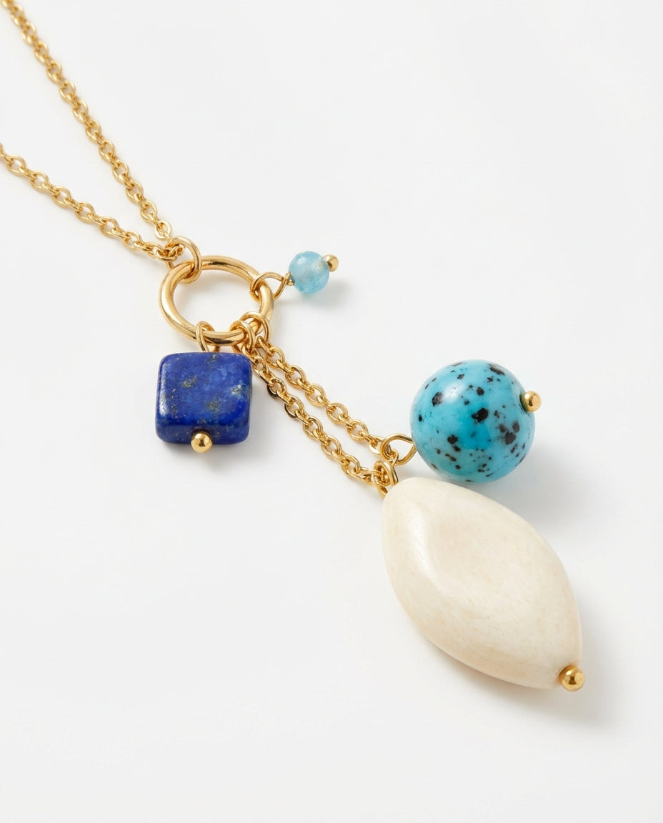 Collar piedra blanca